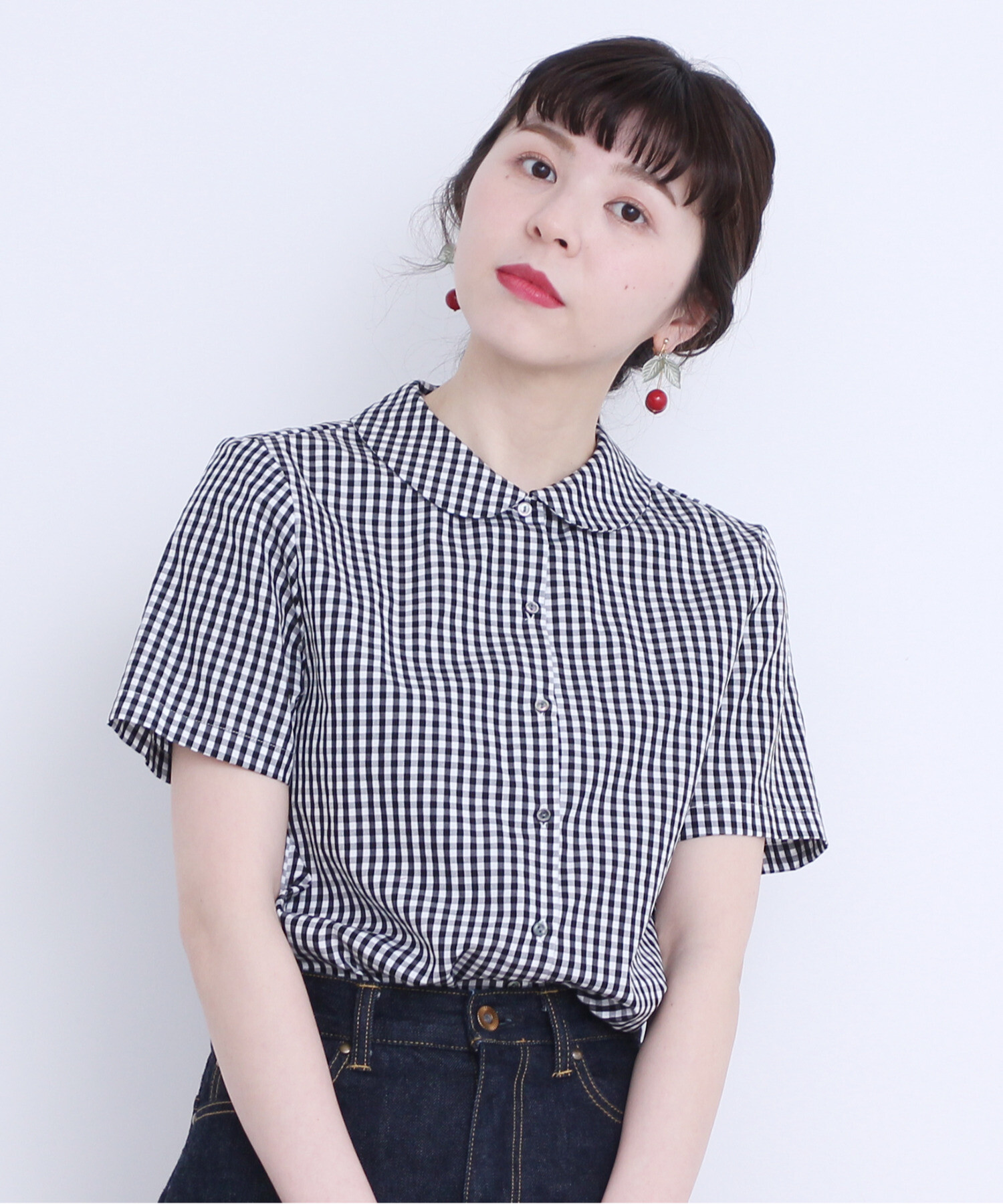 Dot＆Stripes CHILD WOMAN フロッキードット　ブラウス