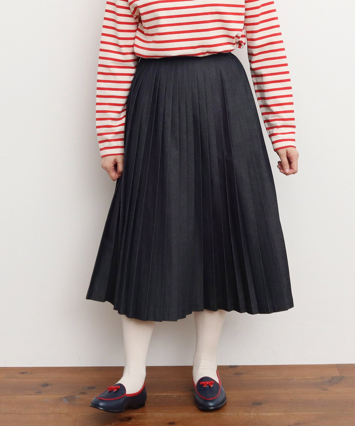 新品未使用 Dot&Stripes CHILDWOMAN プリーツスカート日本製-