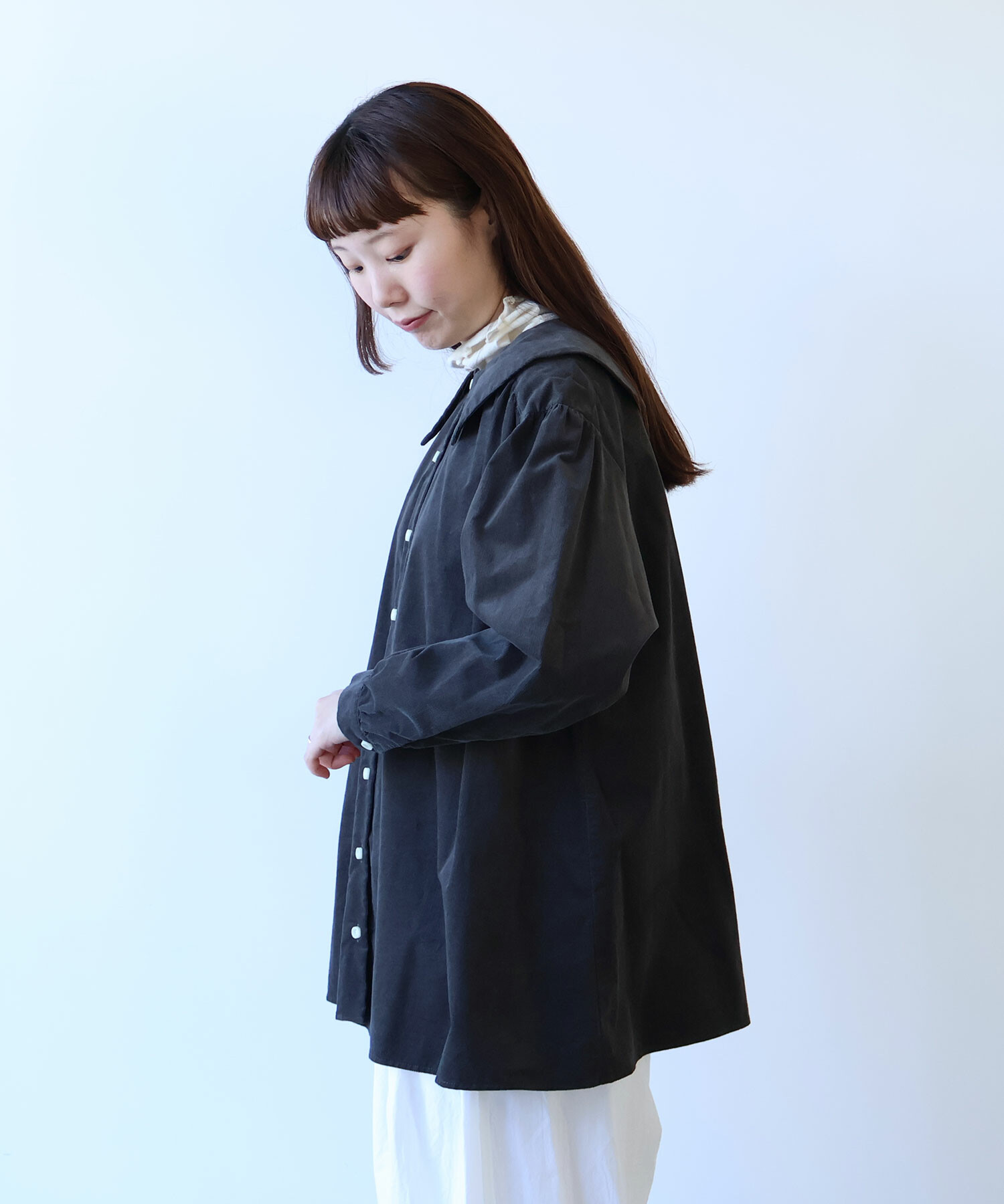 ガデュリン AMBIDEX Store 【予約販売】〇 21W シャツコール 角襟ギャザー