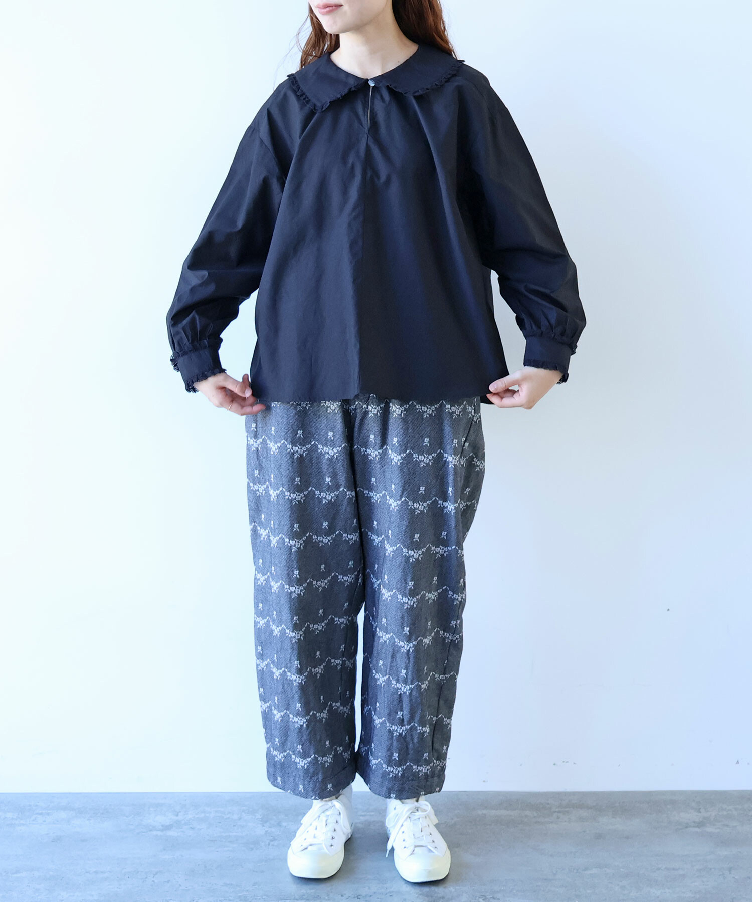 AMBIDEX Store 【予約販売】〇 コットン / シルク lace フリル襟