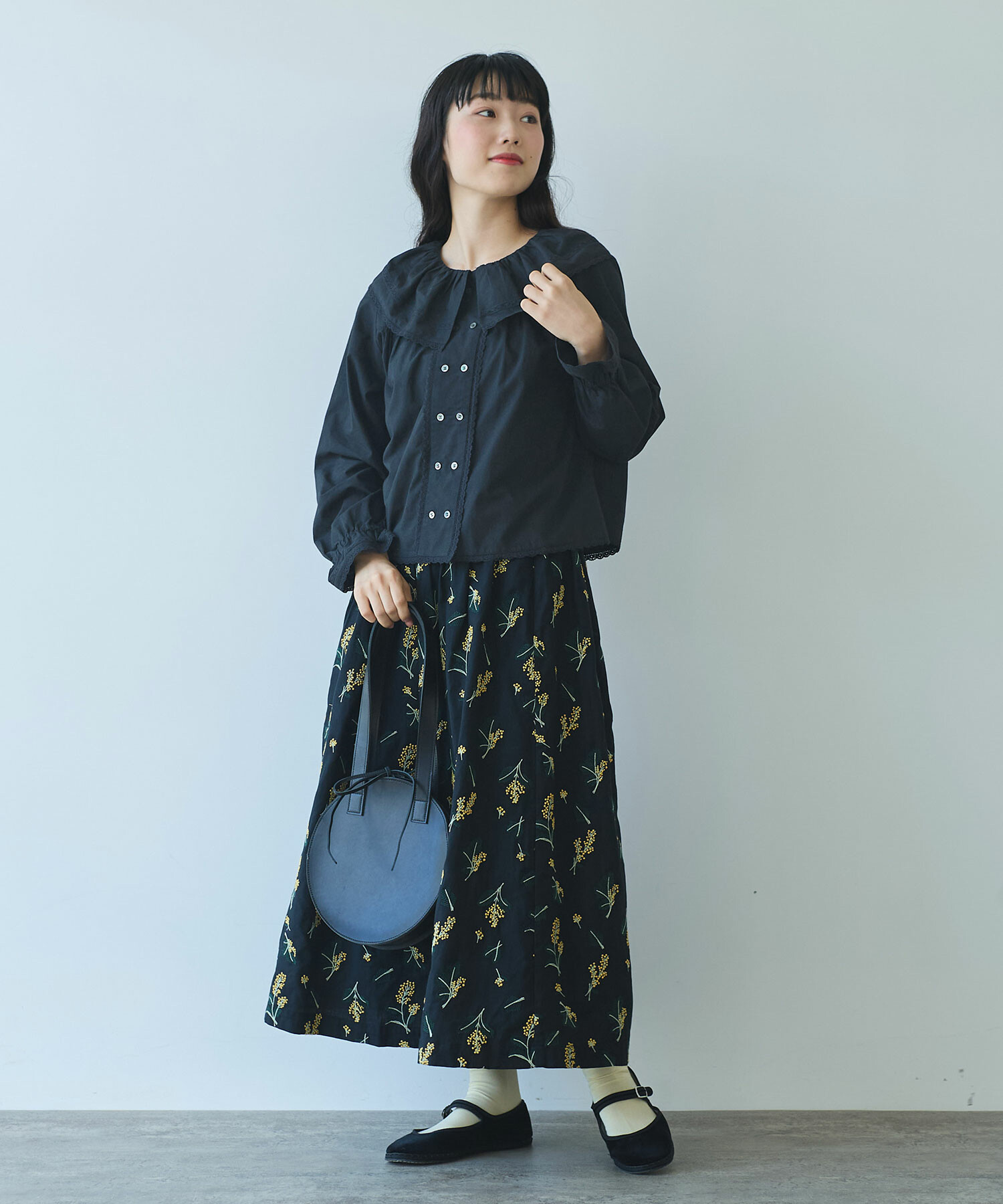 AMBIDEX Store 〇 60sローン lace ブラウス(F カーキ): bulle de