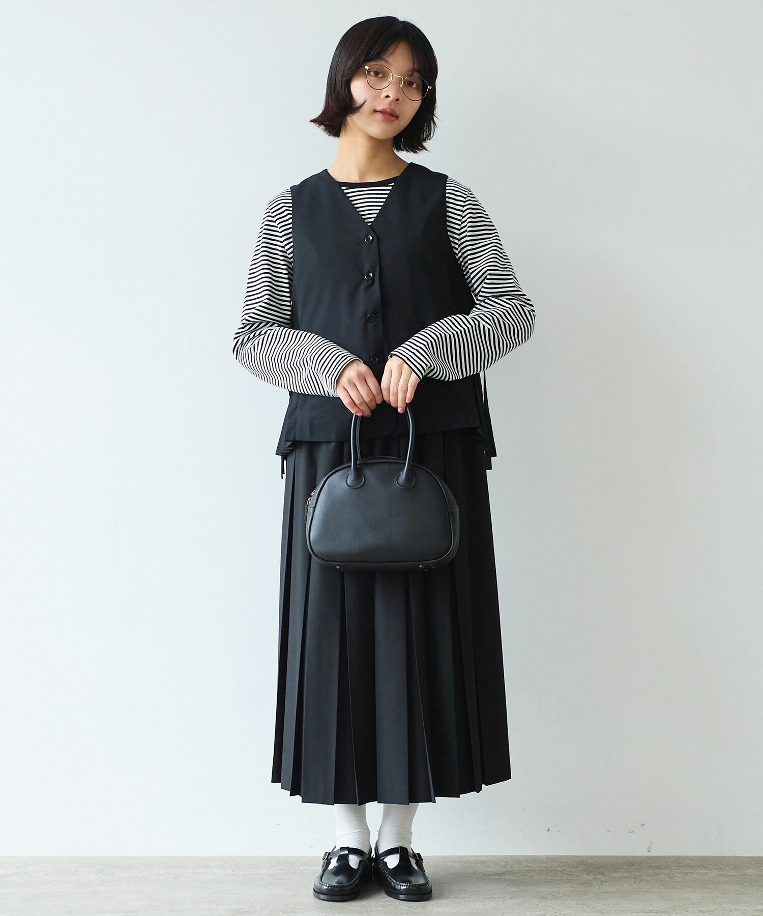 AMBIDEX Store △〇 T/R サイドプリーツベスト(F クロ): bulle de savon