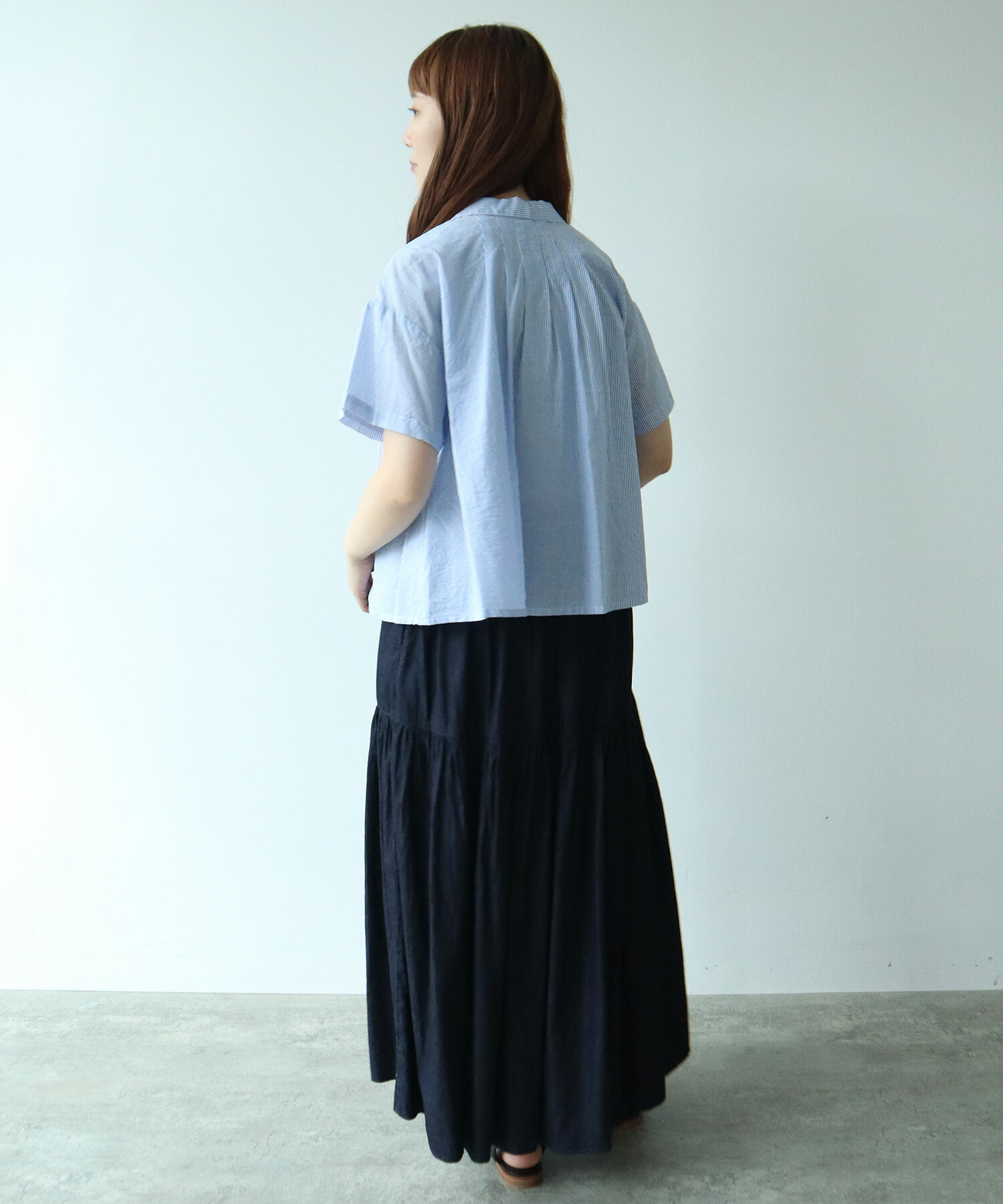 AMBIDEX Store △〇 コットン / シルク ローン タックブラウス(F