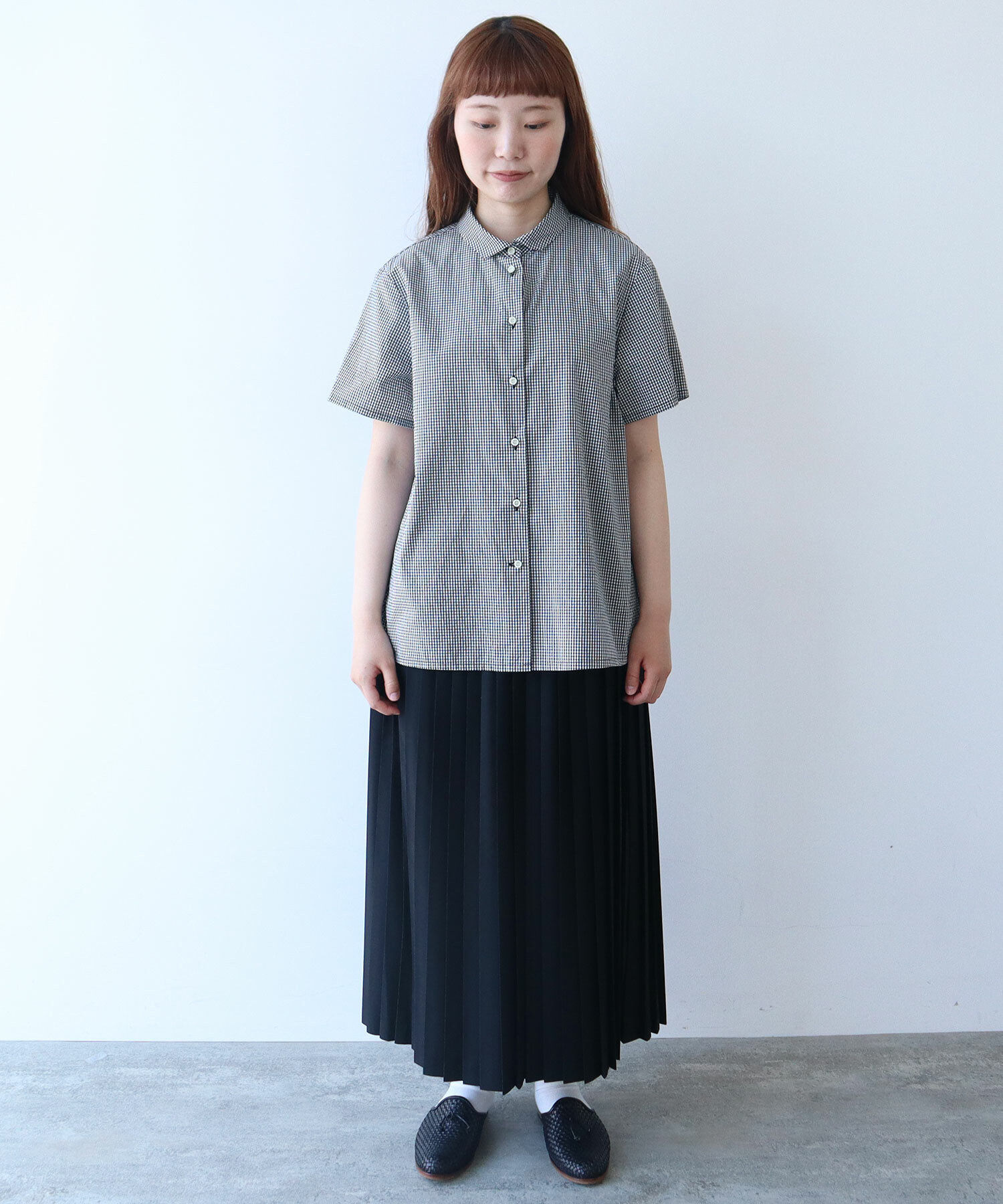 AMBIDEX Store △itsumo カド襟 半袖シャツ(F シロ): bulle de savon