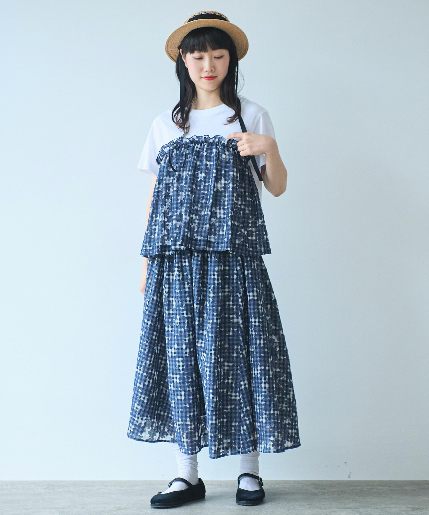 HANA Tシャツ Mサイズ 恋町ハナミワンポイントQRシャツ / H.F.S(ハナミ ファン