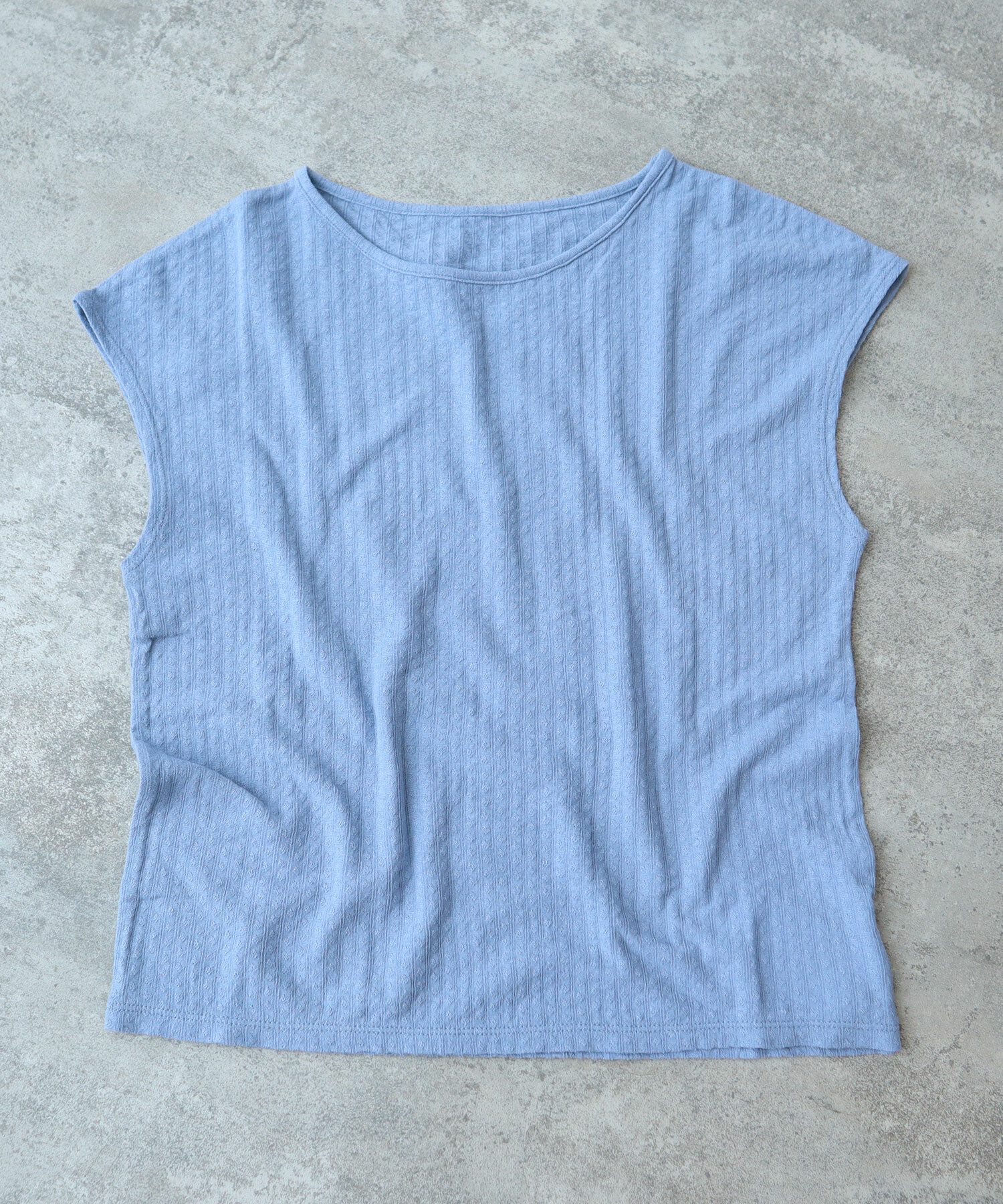 tシャツ 強撚針抜ジャカード フレンチスリーブプルオーバー レディース AMBIDEX Store 強撚針抜ジャカード フレンチスリーブ プル