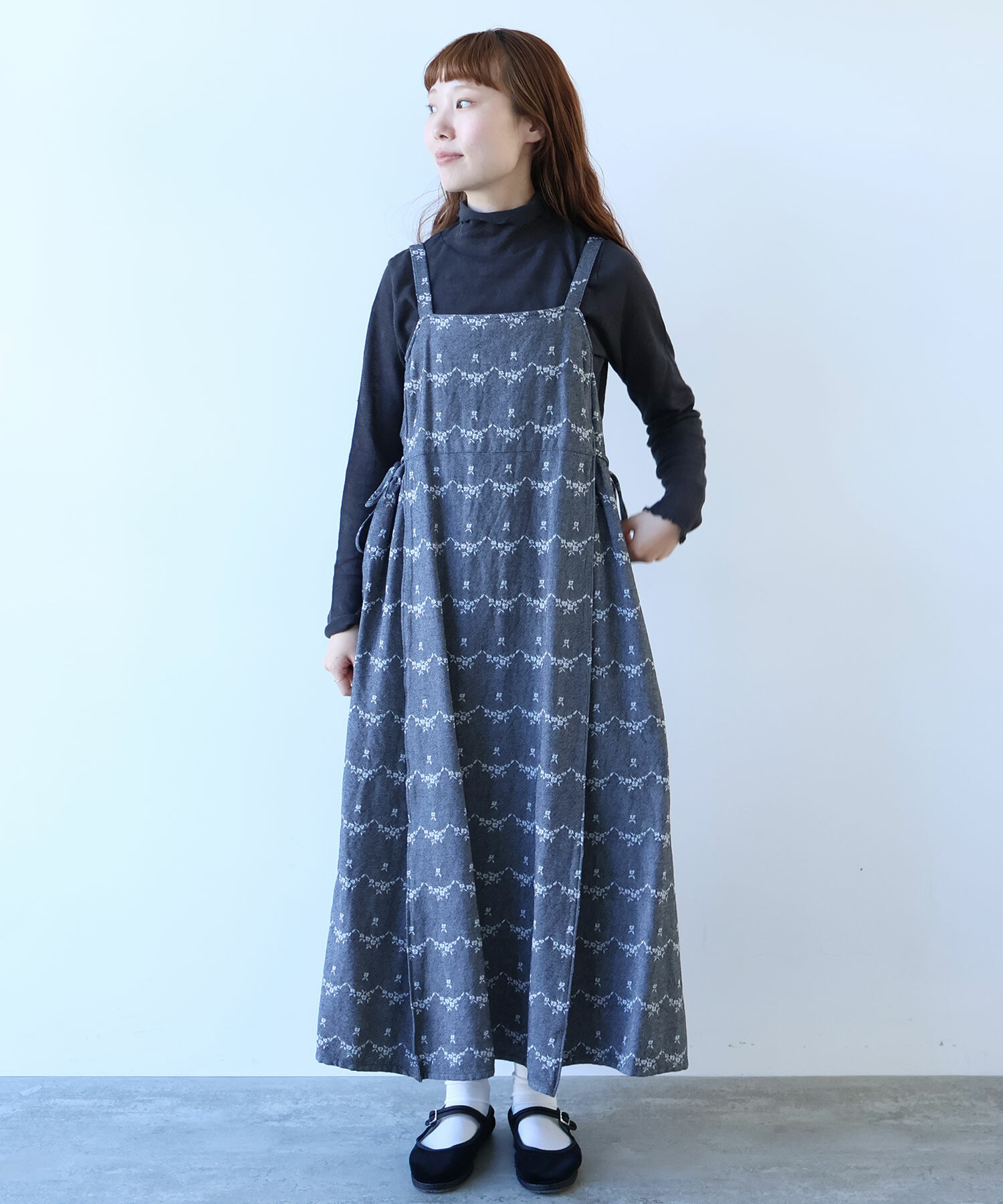 AMBIDEX Store △〇 デニム調 hana ジャカード ワンピース(F