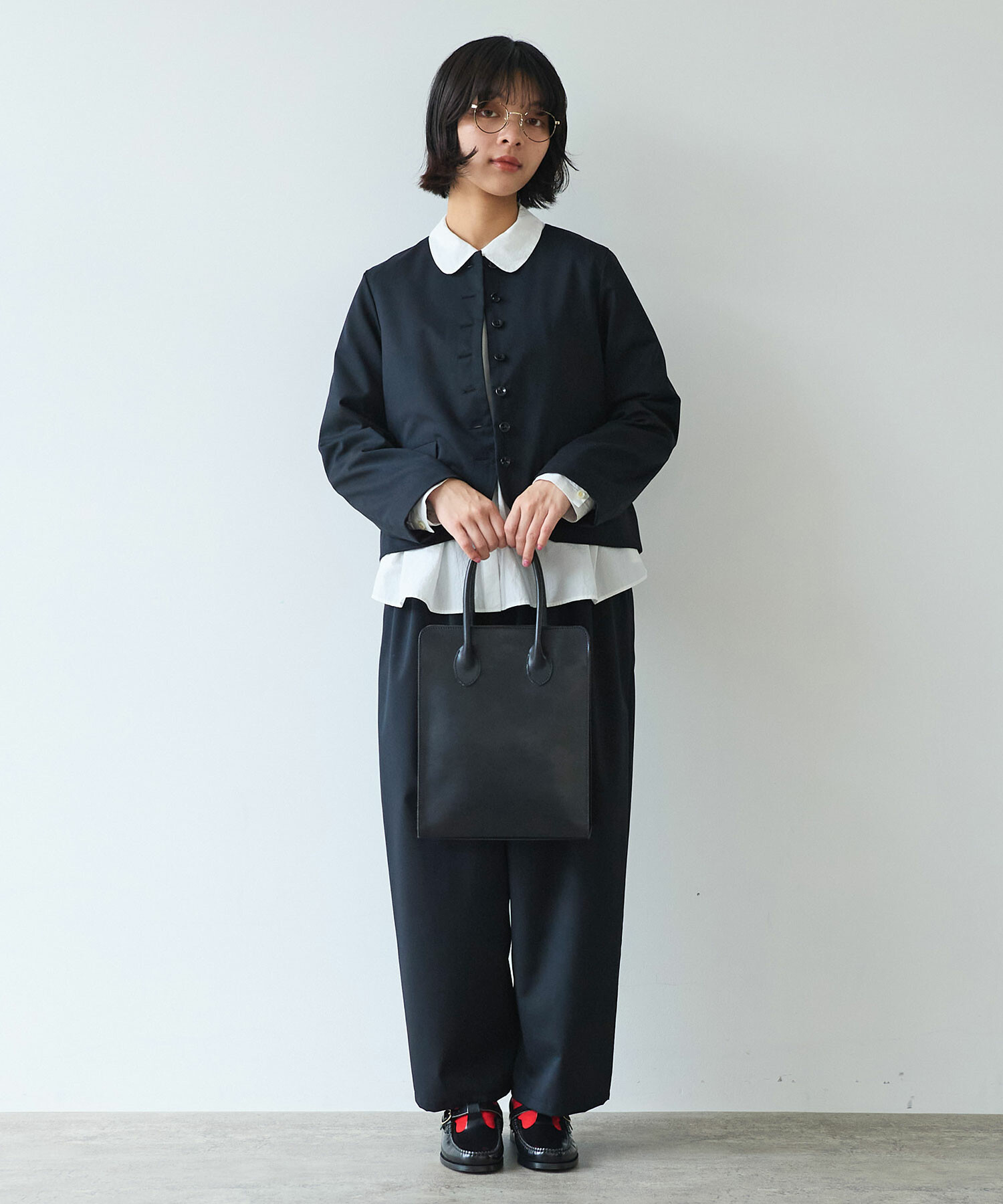 みぃちゃです AMBIDEX Store 【予約販売】〇 2 / 80 TWツイル タックパンツ(F クロ