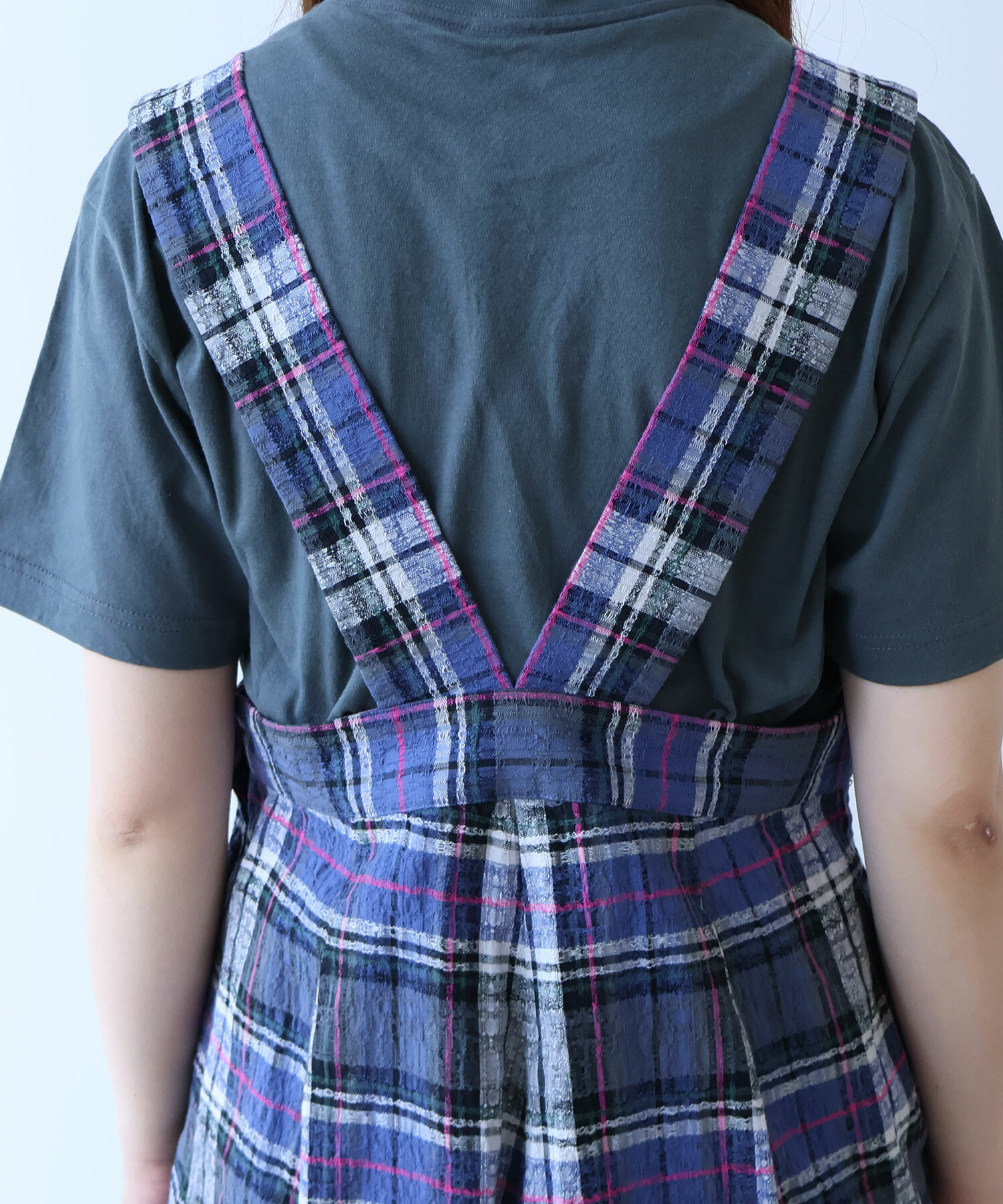 AMBIDEX Store ○ broken dobby check サロペット(F グレー): bulle de