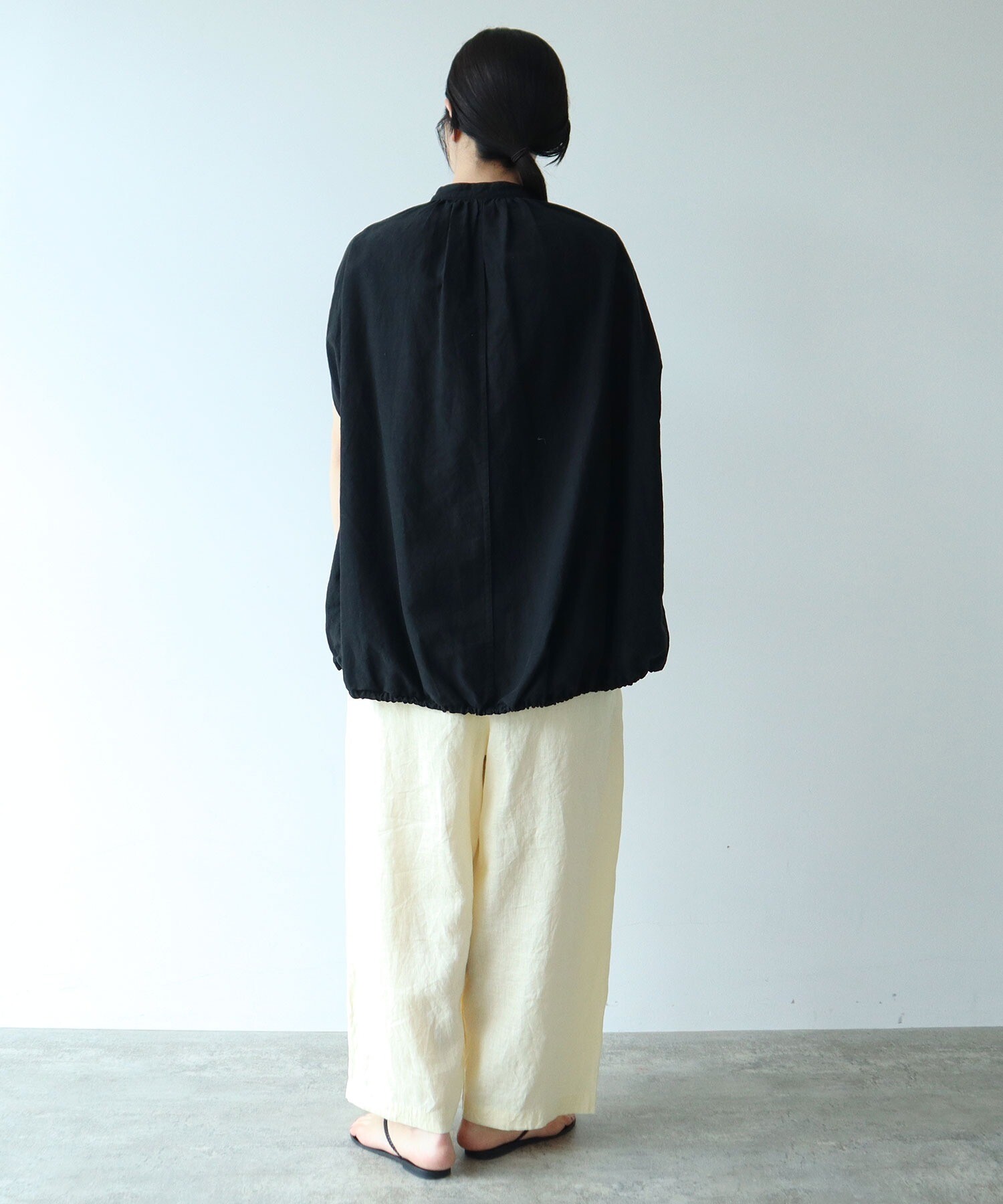 AMBIDEX Store △○プロダクトダイ コクーンブラウス(F クロ): yuni