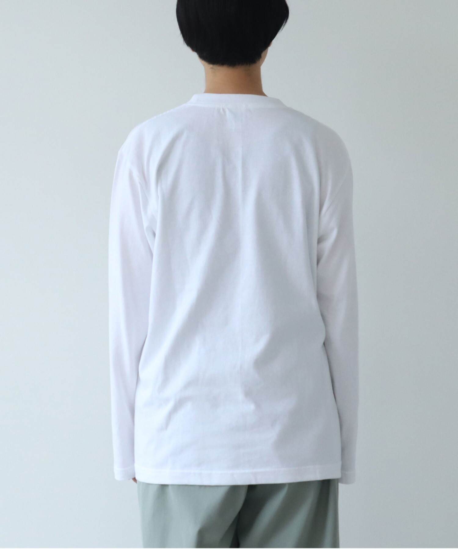 AMBIDEX Store ○【WEB限定】souvenir embroidery 長袖Tシャツ(F シロ