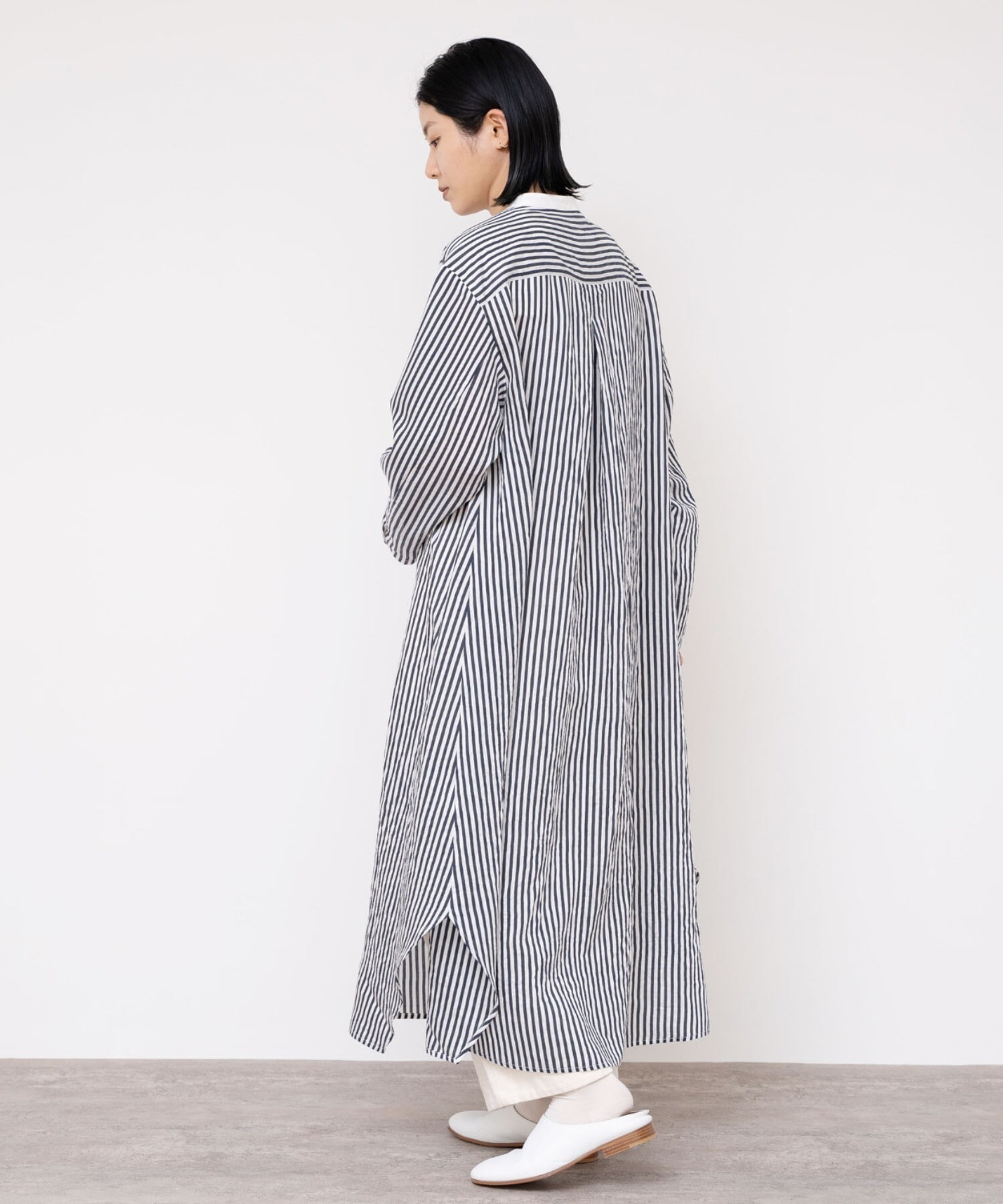 AMBIDEX Store ○CALVIA ストライプ サークル シャツワンピース stripe ...