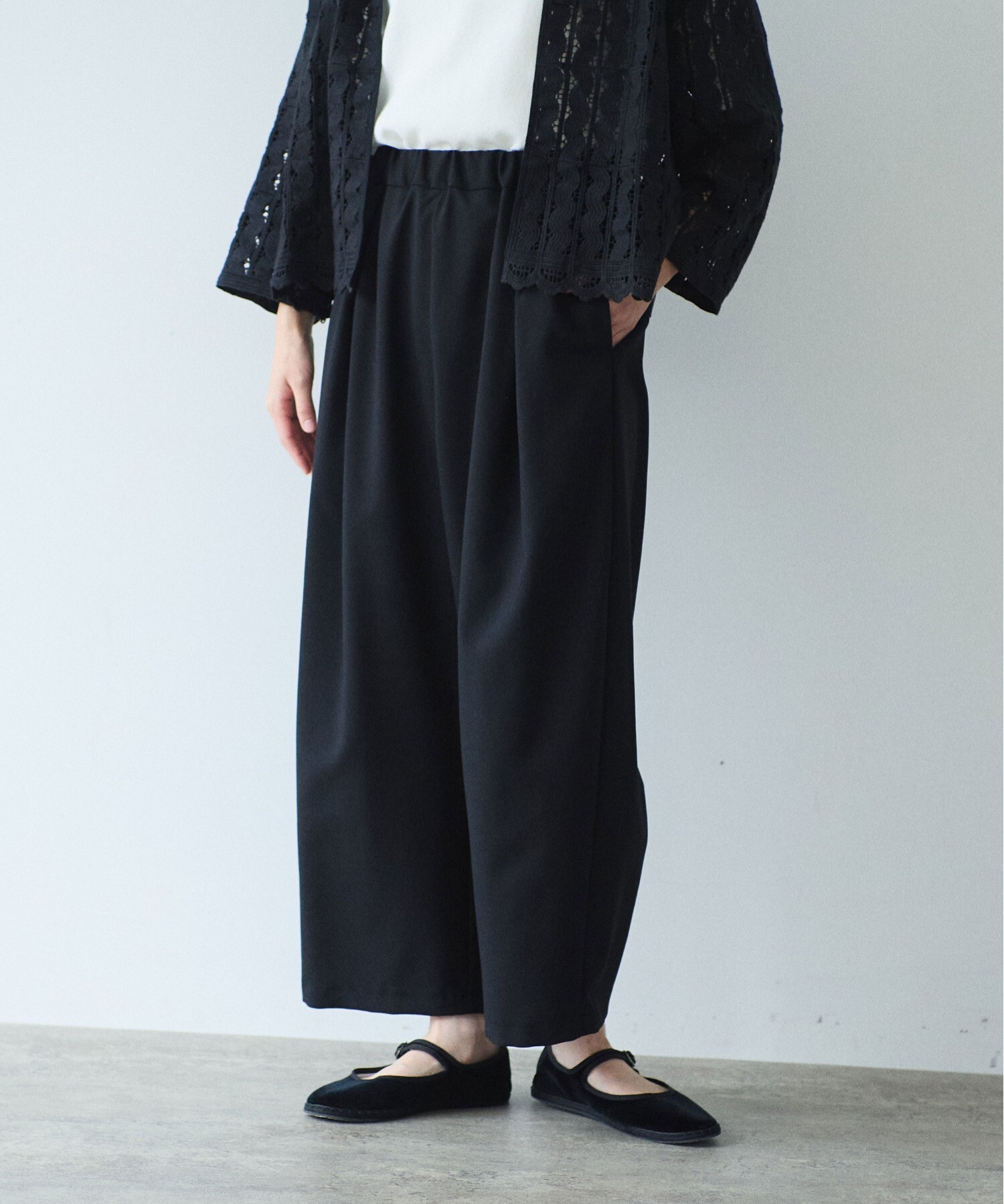 AMBIDEX Store washable summer wool gum tack パンツ(F パープル): yuni