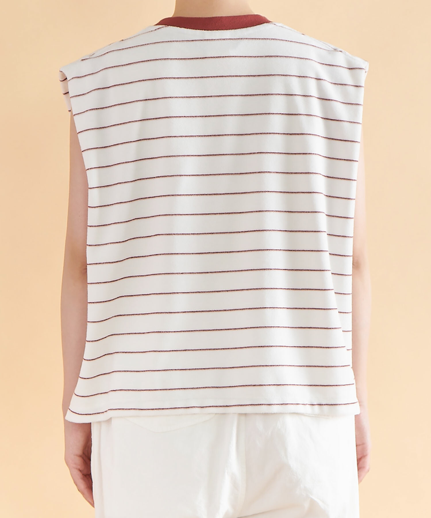 AMBIDEX Store ○pil border MINI プルオーバー(F WHITE×RED): FLAT 