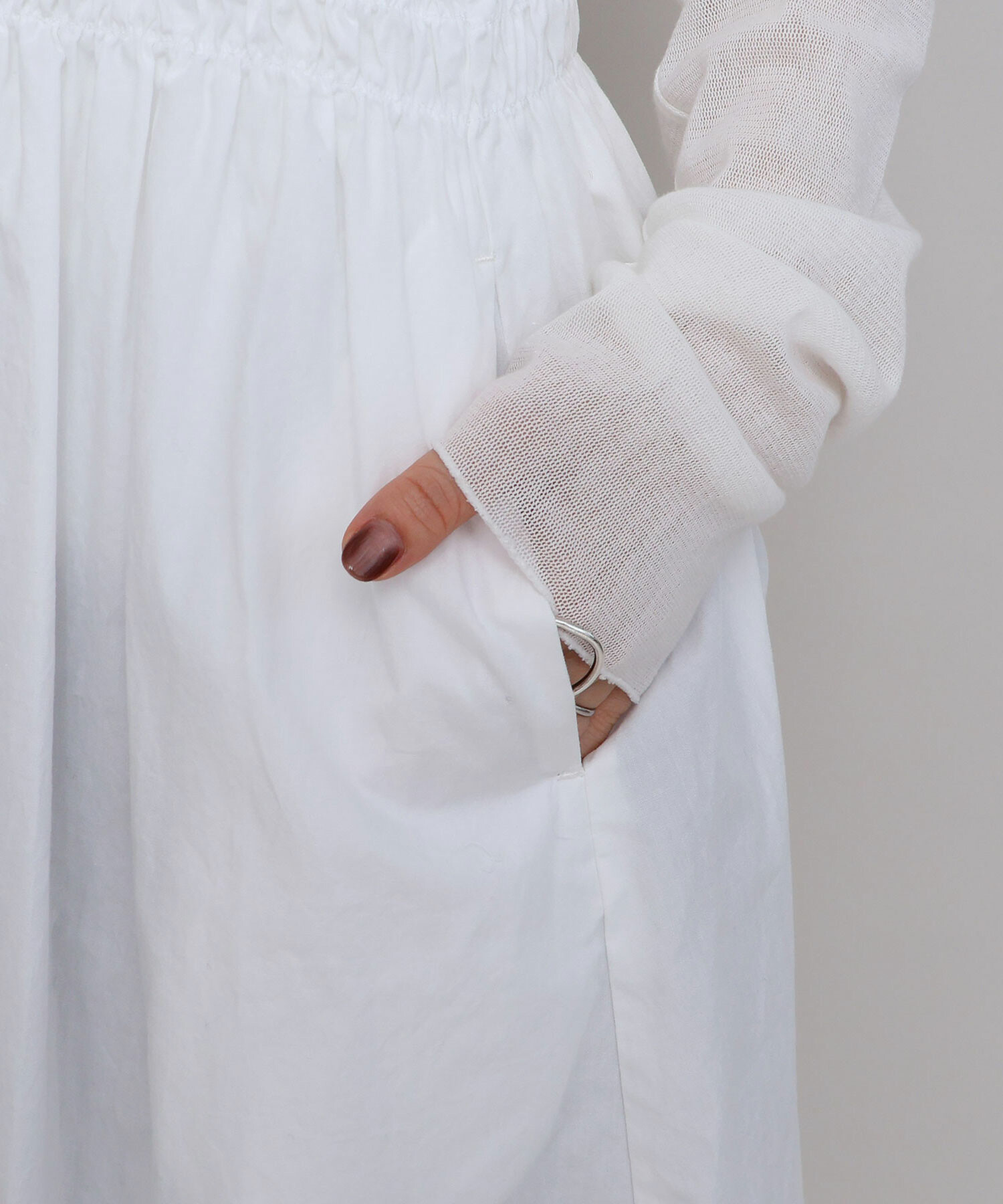 即完売【新品タグ付】eimyistoire ノースリジャケットワンピ Mホワイト 即完売【新品タグ付】eimyistoire ノースリジャケットワンピ M