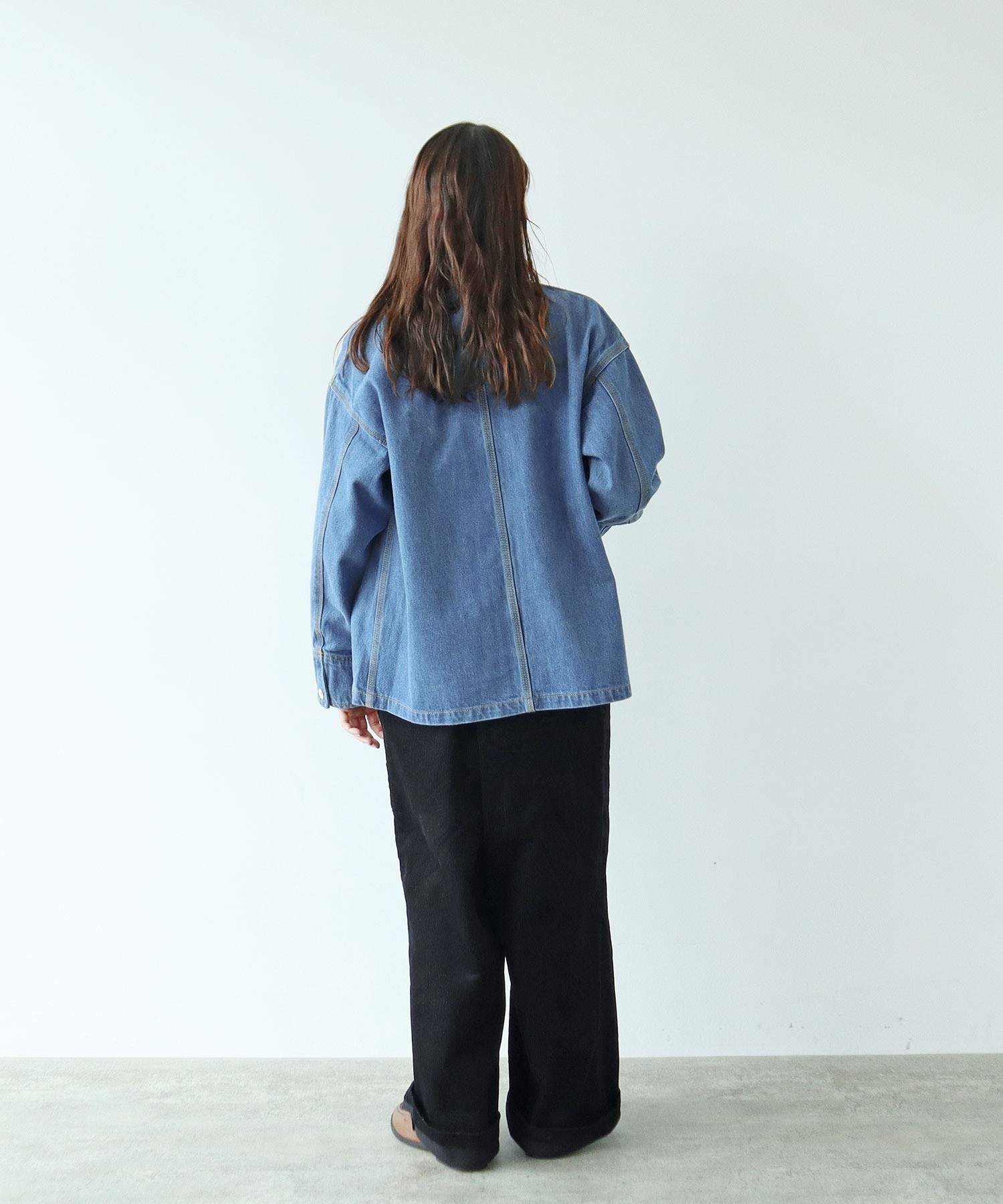 AMBIDEX Store 12.5OZデニム カバーオール (サックス)(S サックス