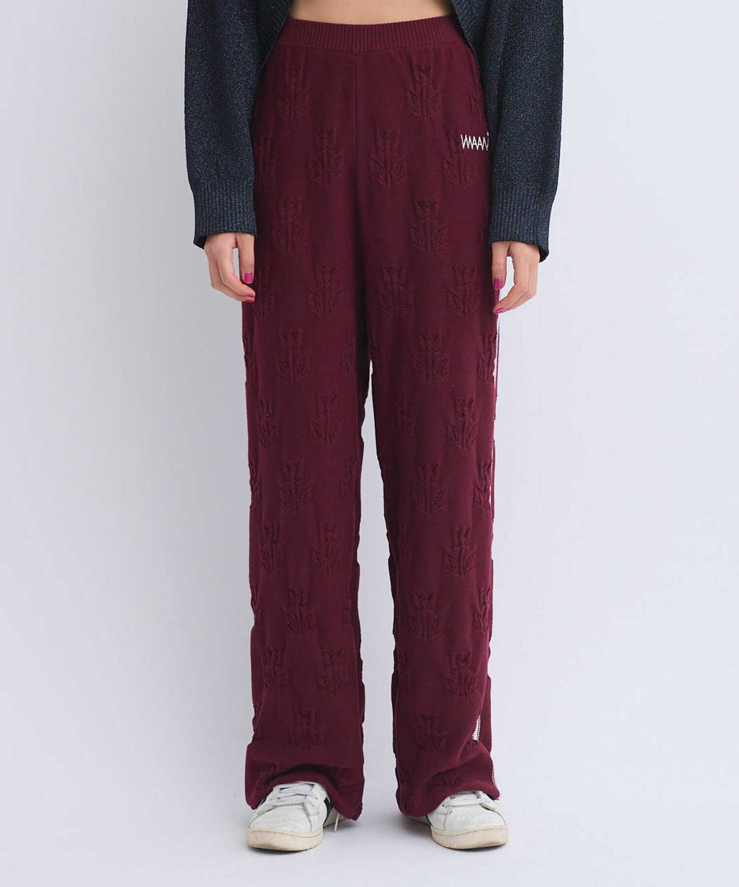AMBIDEX Store 〇TULIP EYELET ラインパンツ(F SAX BLUE): FLAT