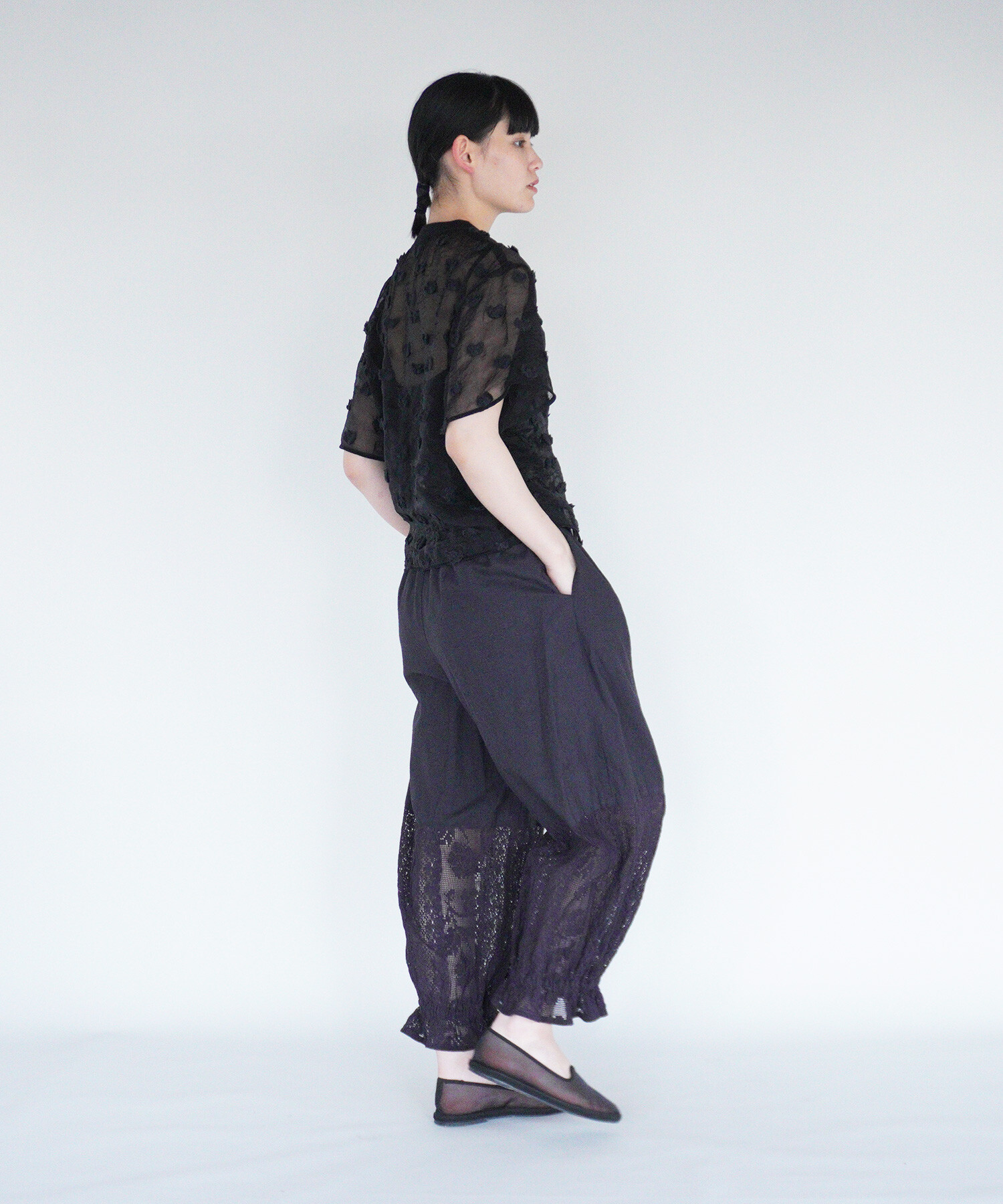 AMBIDEX Store 【予約販売】〇氷dot jacquard ブラウス(F クロ