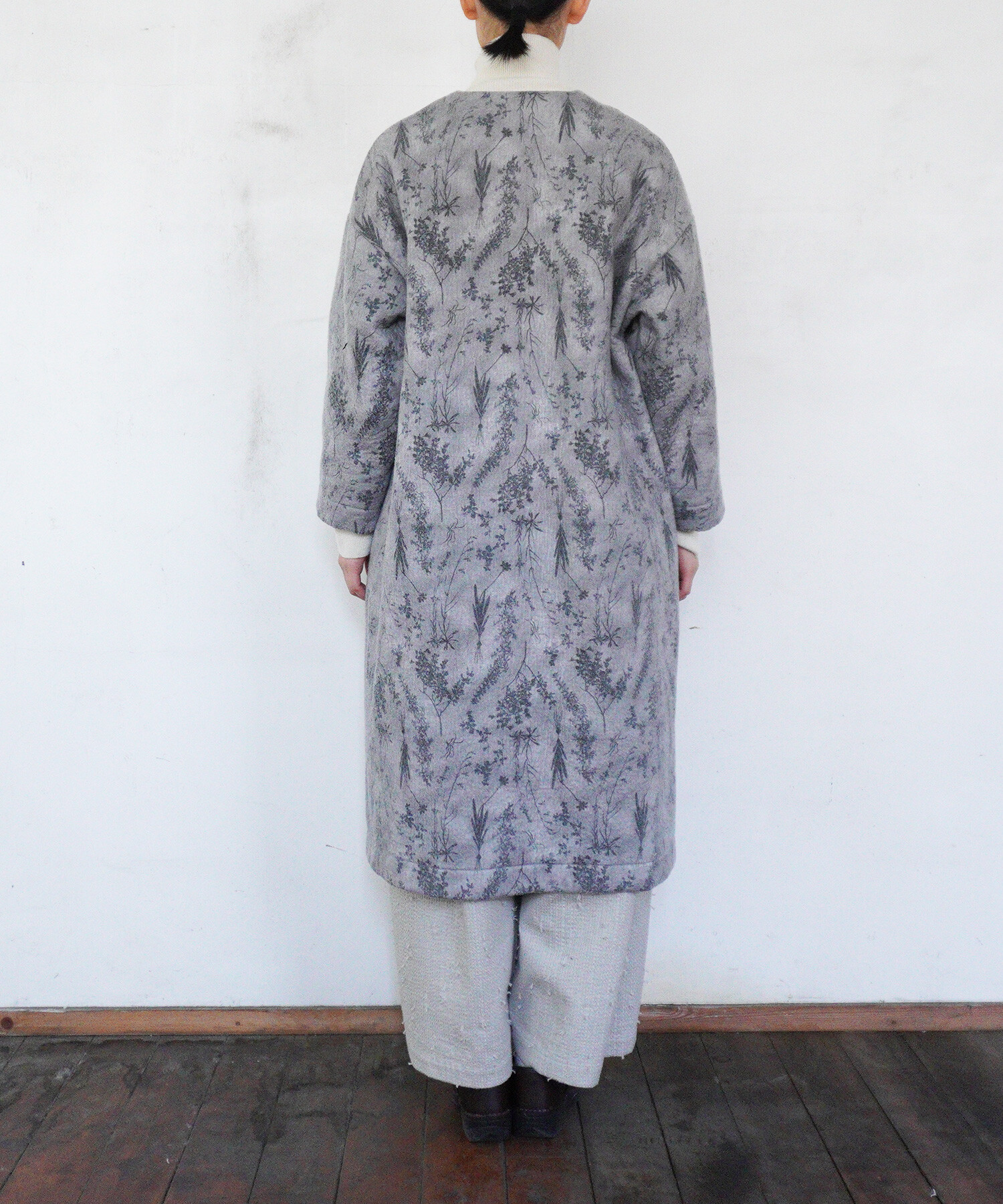 AMBIDEX Store 〇old letter flowers コート(F グレー): Rin international