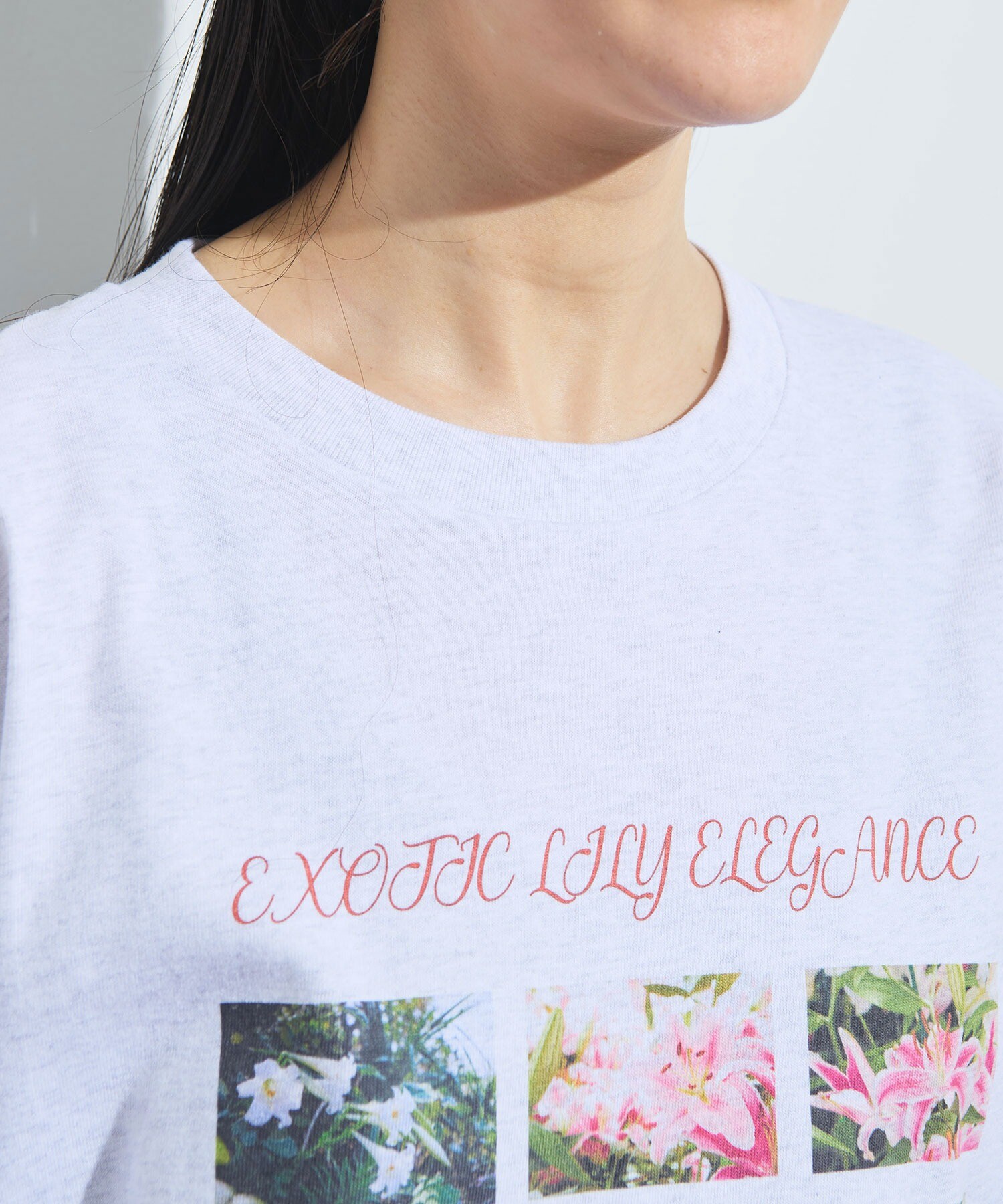AMBIDEX Store △Exotic Lily Tshirt(F アッシュグレー): l