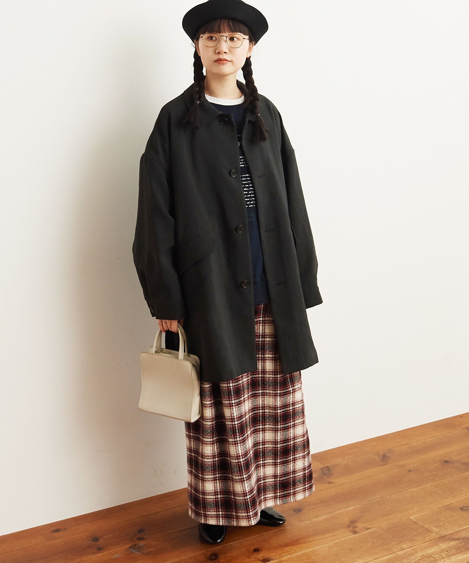 AMBIDEX Store ○winter roving skirt(F チェック): l'atelier du savon