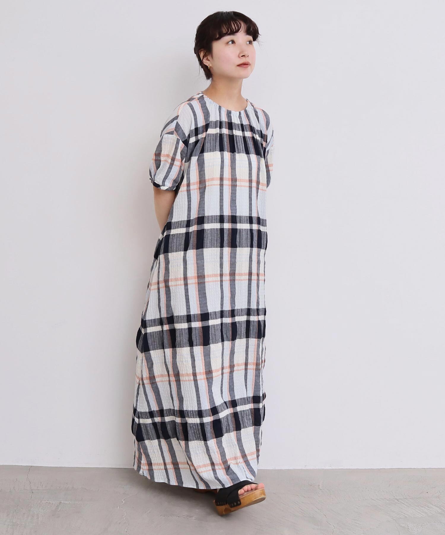 AMBIDEX Store 【予約販売】〇高島ちぢみbig check ふんわり