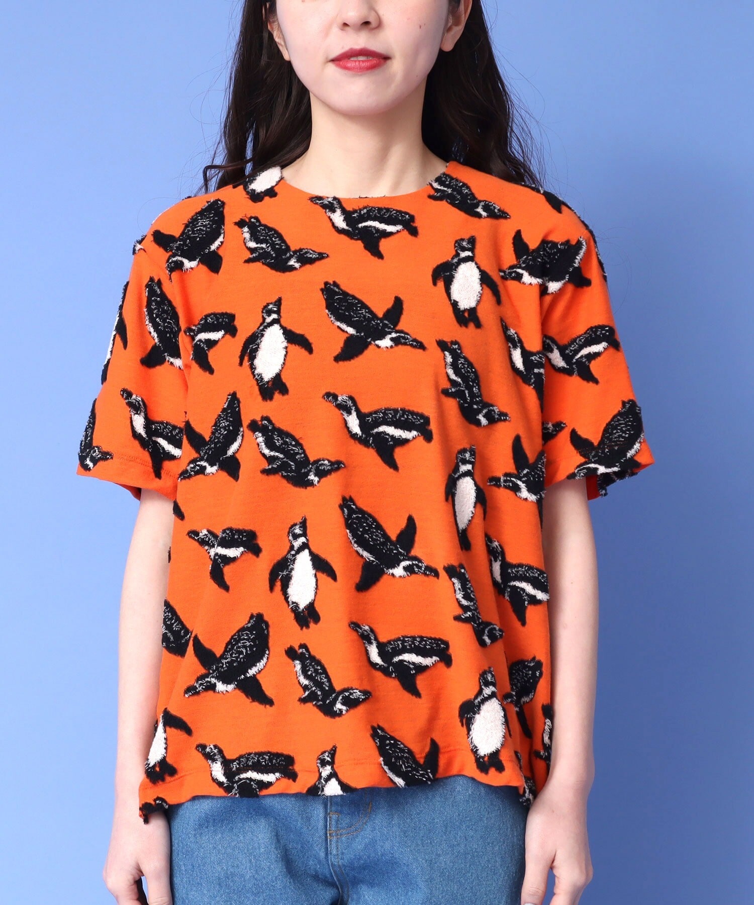 今季　新品　didizizi  ペンギンパイルジャカード　プルオーバー　Tシャツ