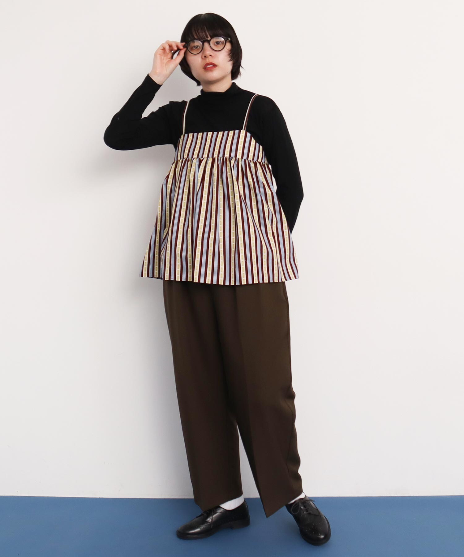 AMBIDEX Store ○○BETTER BUTTER STRIPE キャミブラウス(F アカ): l'atelier du savon