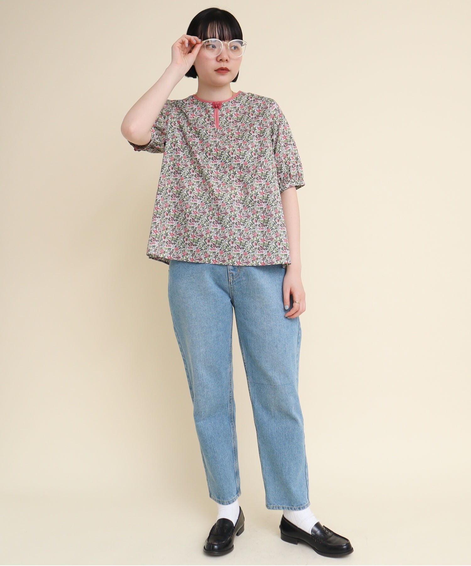 AMBIDEX Store 【予約販売】〇LIBERTY china blouse(F アオ): l 