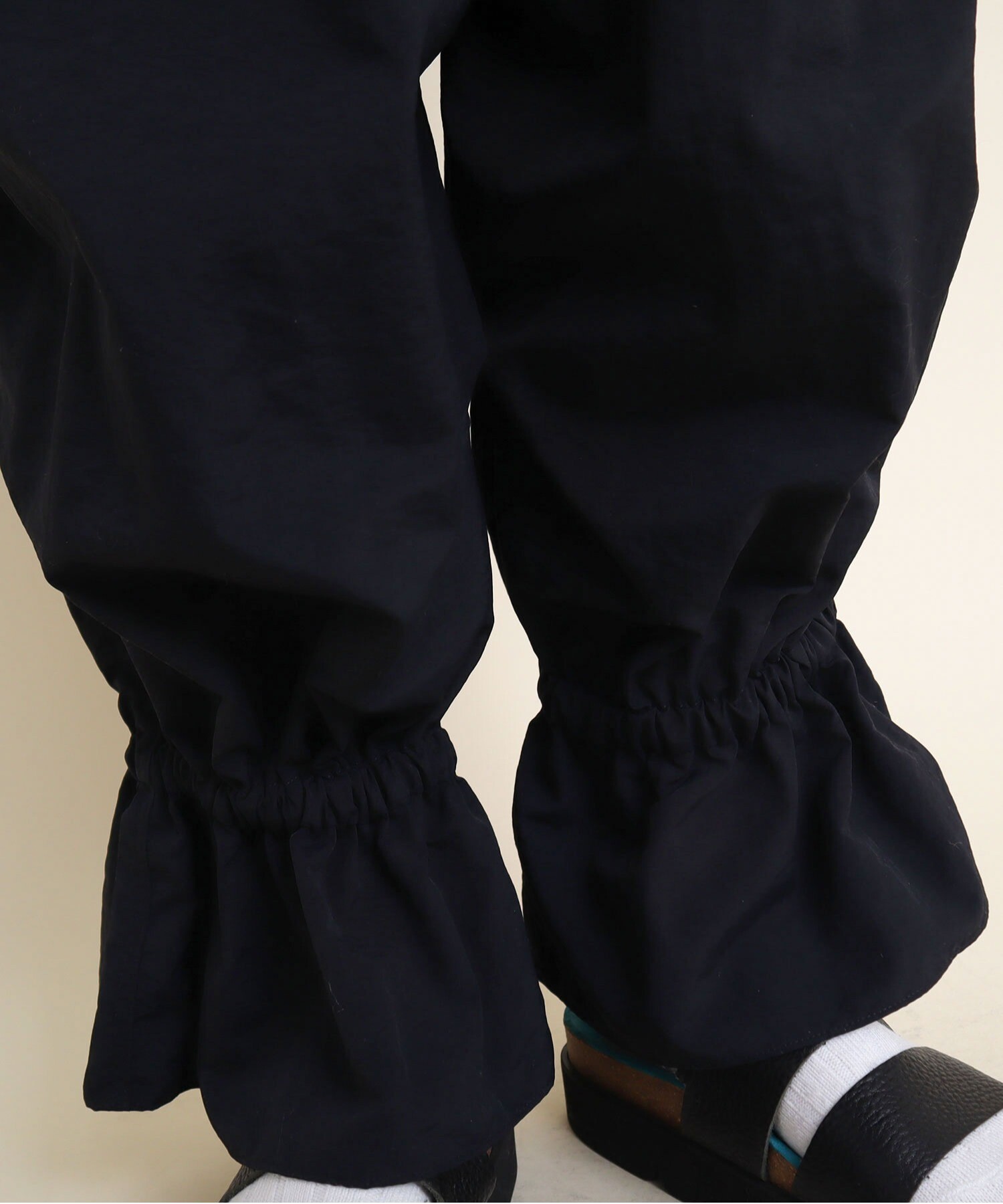 AMBIDEX Store 【予約販売】○NYLON TAFFETA gather frill snow pants 