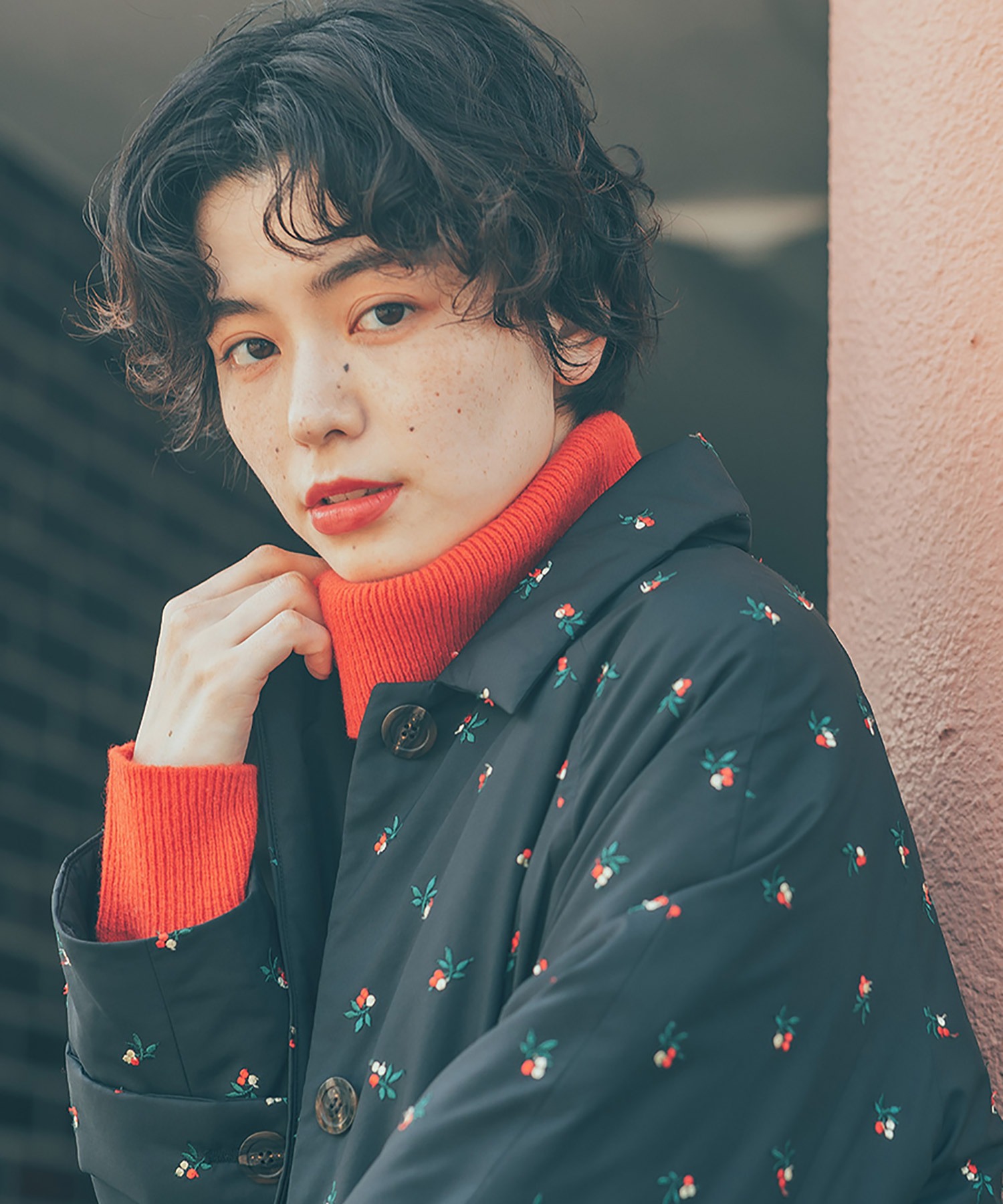 EVOダウン 小花刺繍ステンコート