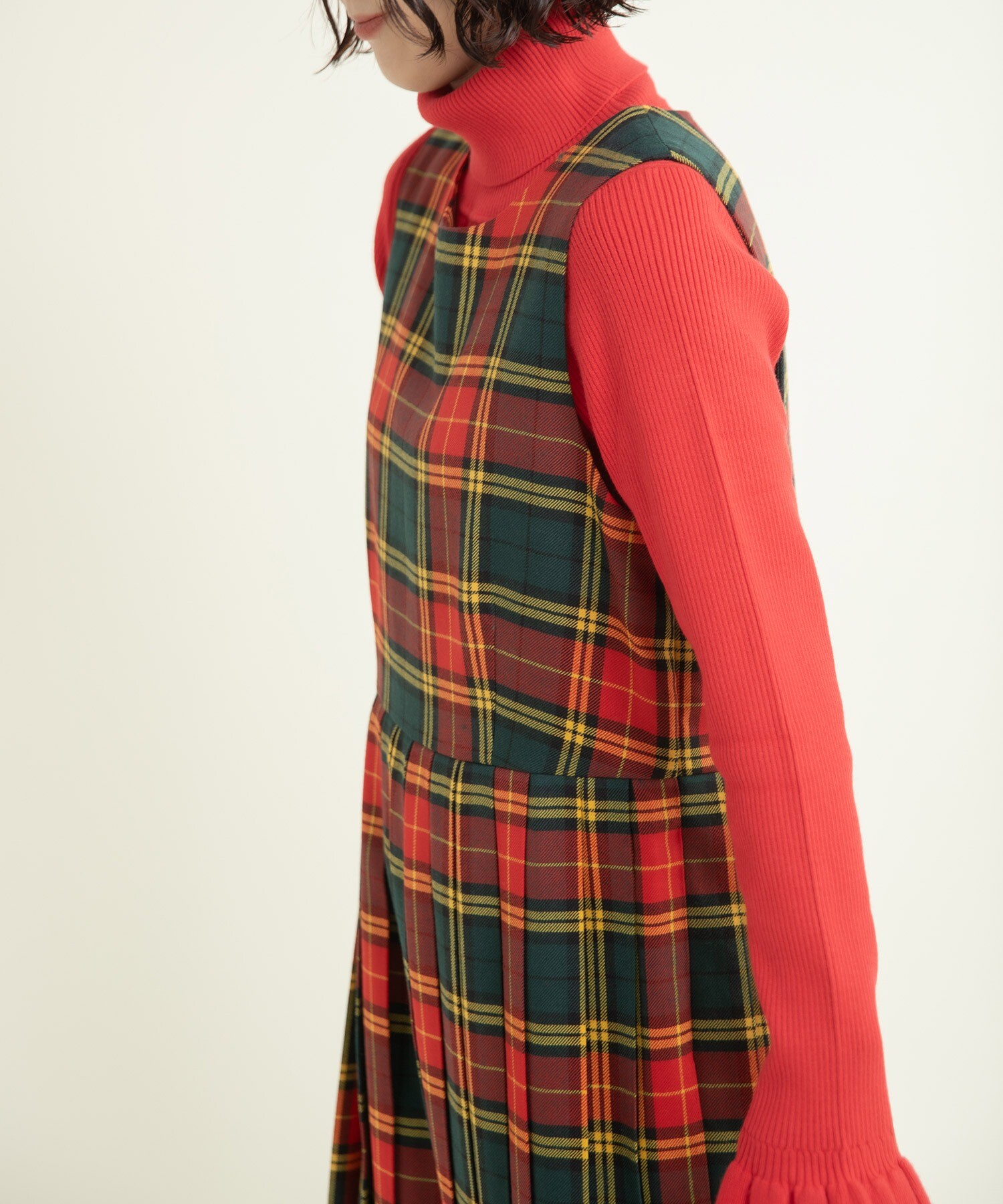 AMBIDEX Store ○2/48タータンチェックワンピース(F イエロー): CHILD