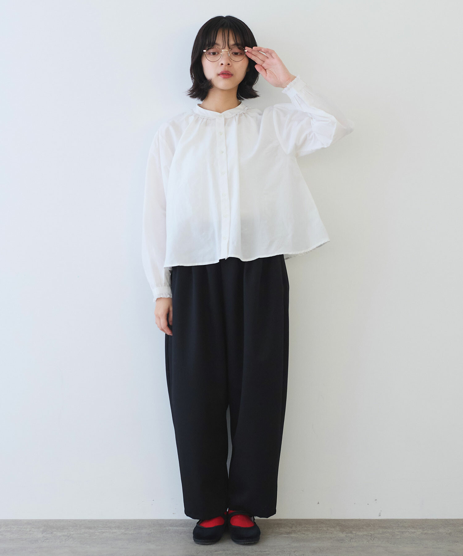 AMBIDEX Store 【予約販売】〇 コットン / シルク lace ギャザー