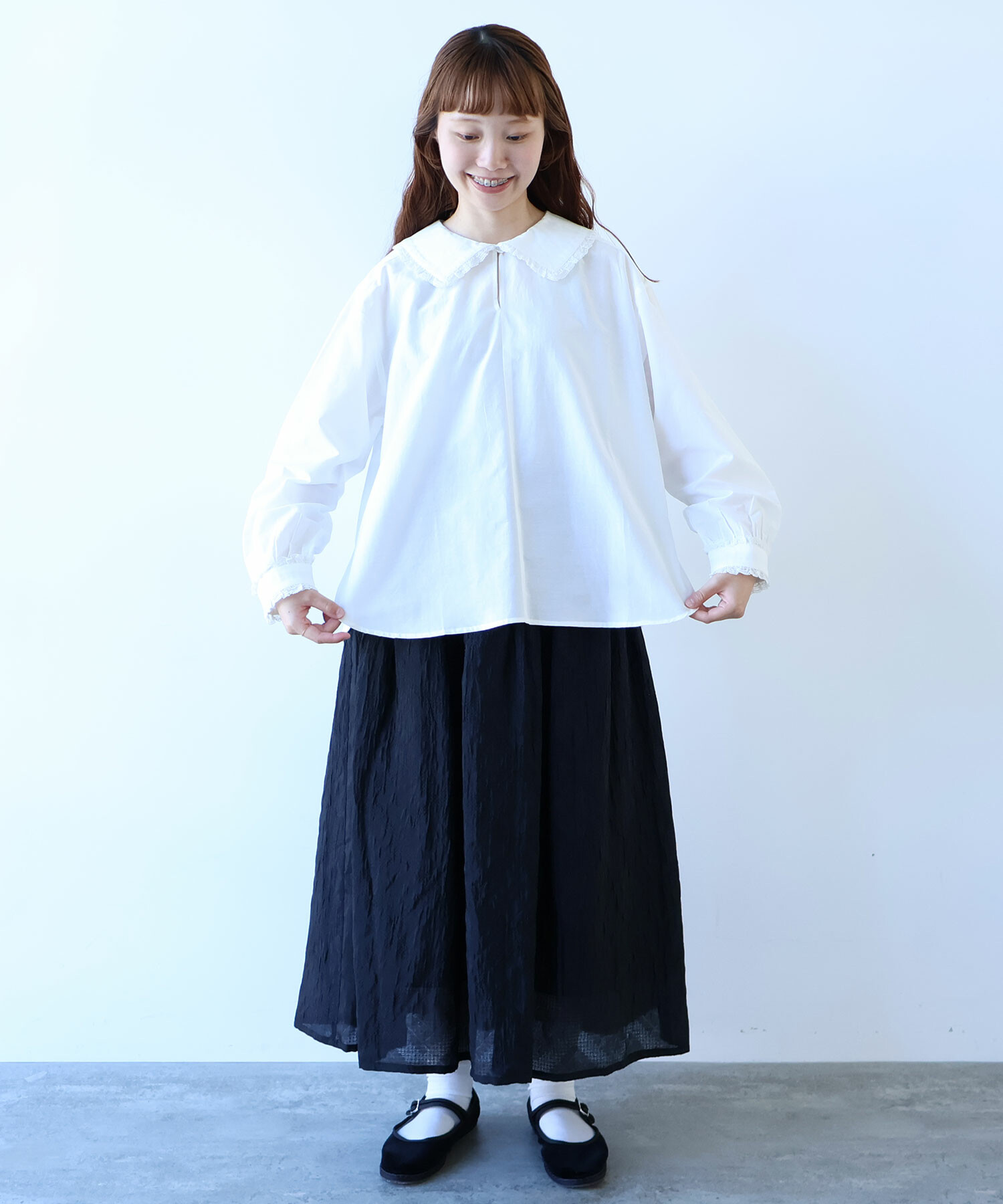 AMBIDEX Store 【予約販売】〇 コットン / シルク lace フリル襟