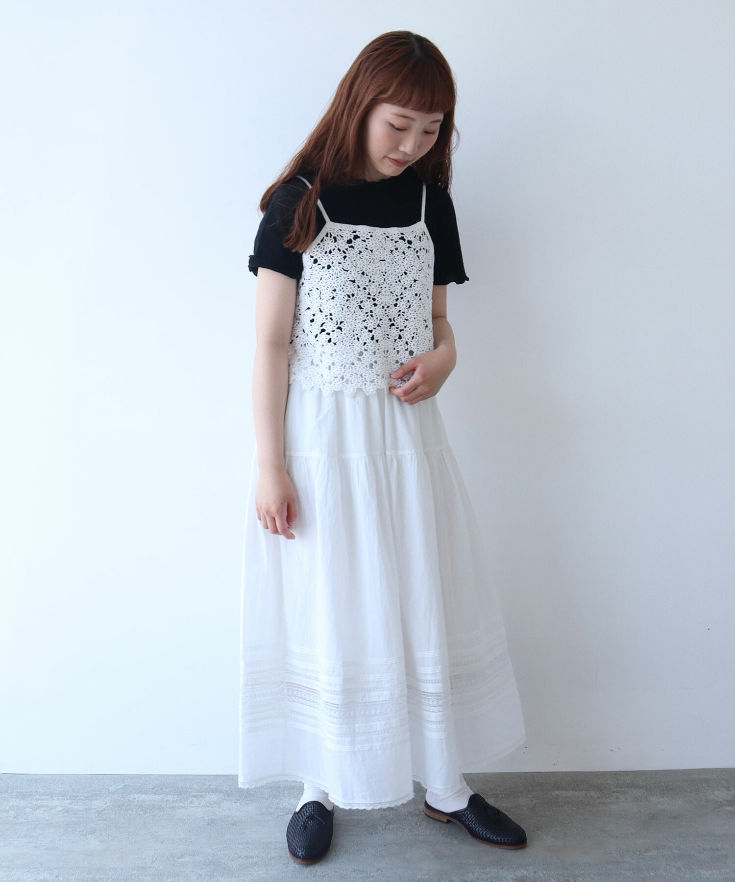AMBIDEX Store △〇 おはな刺繍 キャミソール(F アイボリー
