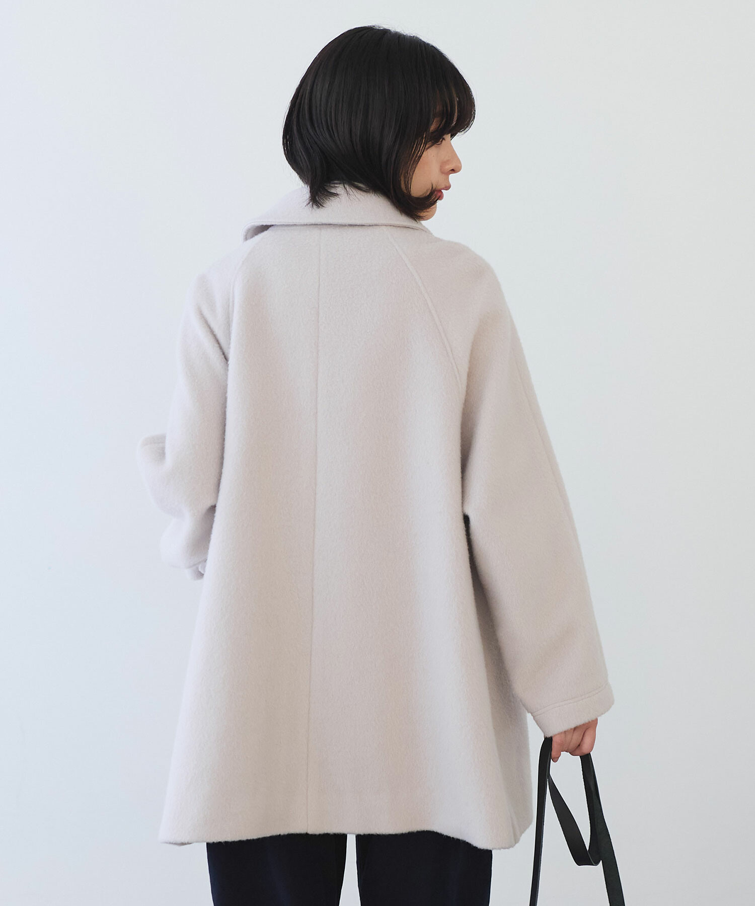 AMBIDEX Store 〇 モヘア / カシミア シャギー Aラインコート(F