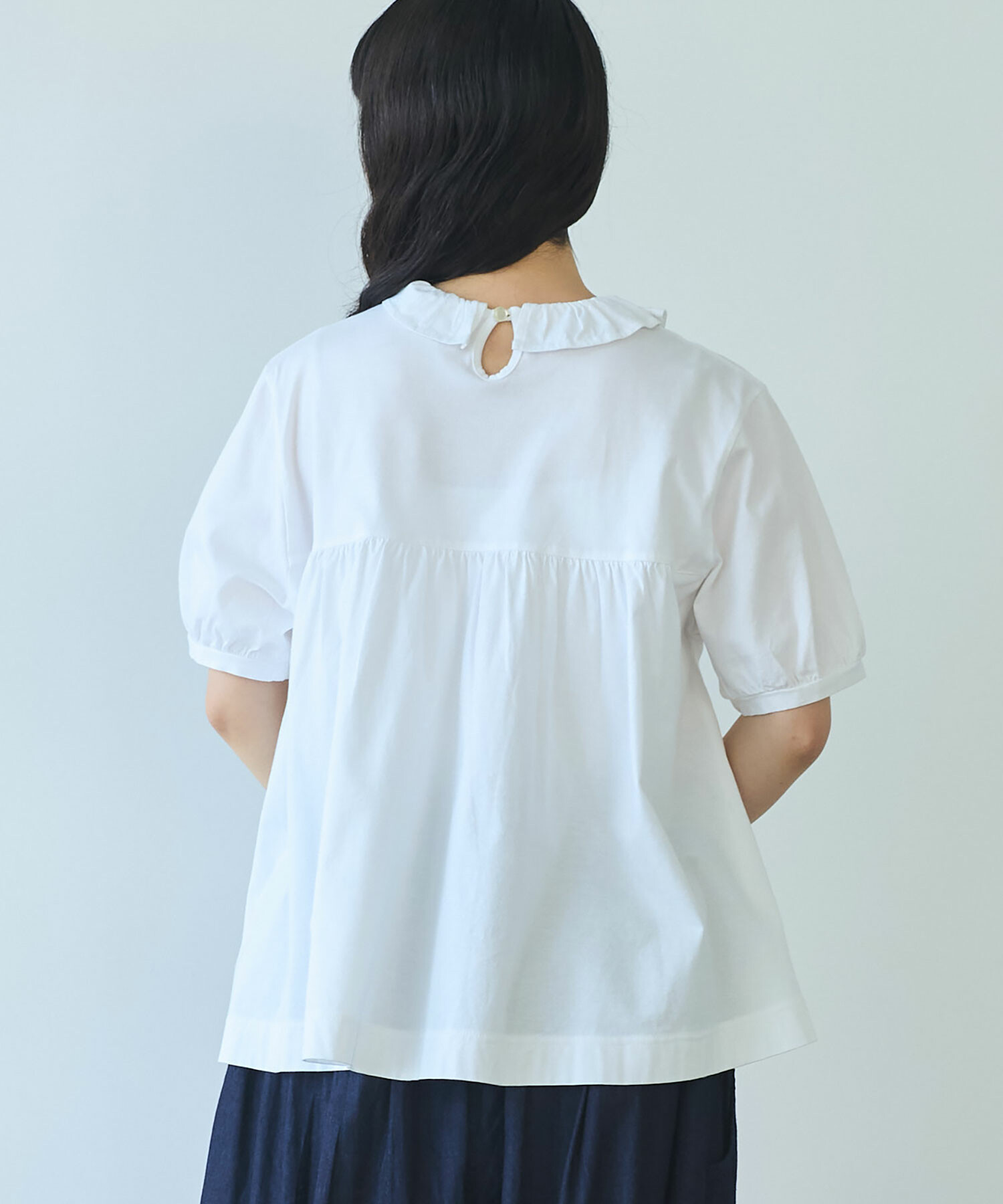 AMBIDEX Store 〇 60/2 シルケット天竺 フリルカラー プル AMBIDEX Store 〇 60/2 シルケット天竺 フリルカラー プル