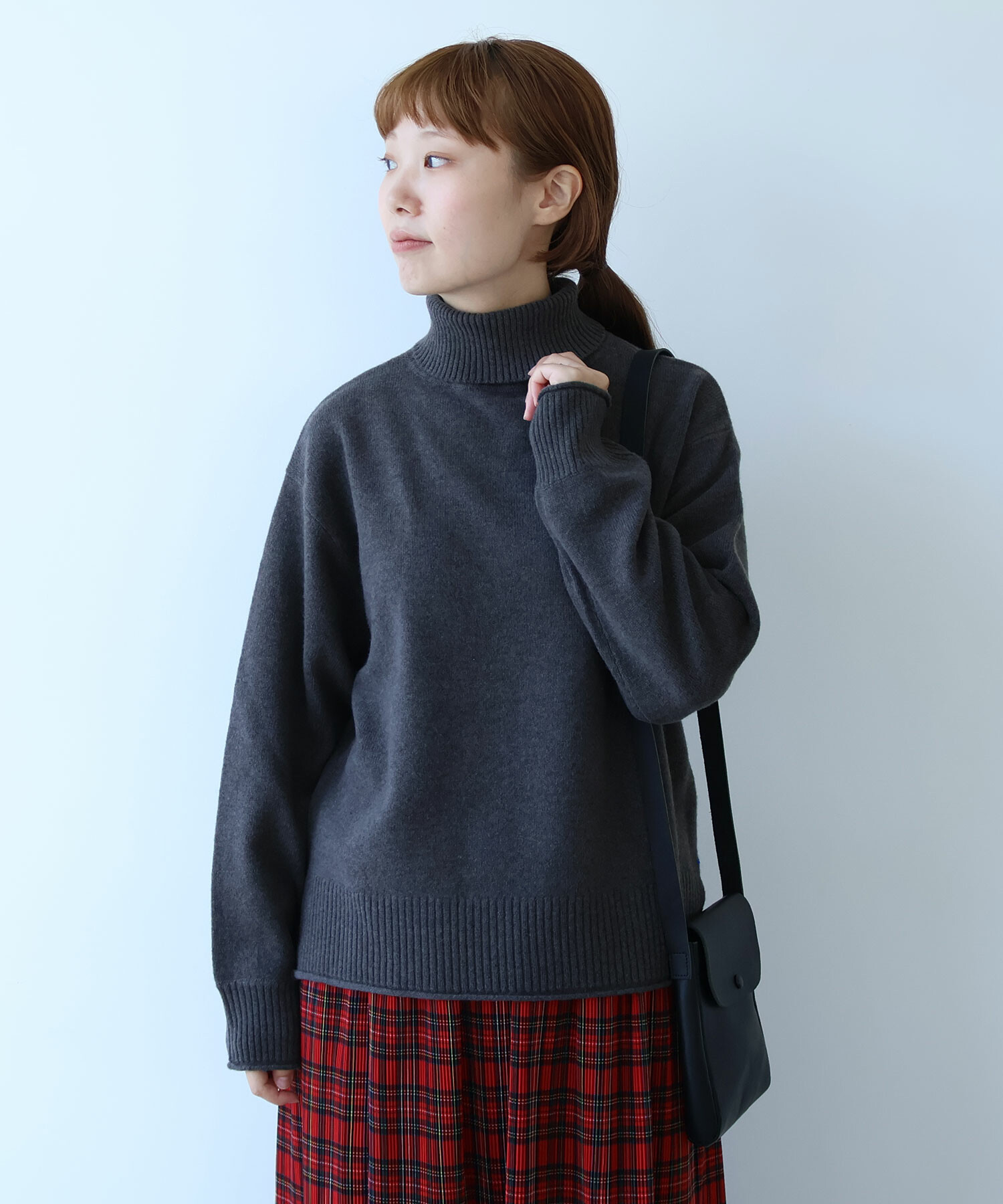 AMBIDEX Store 〇 ジーロンラム タートルネック プルオーバー(F ミント