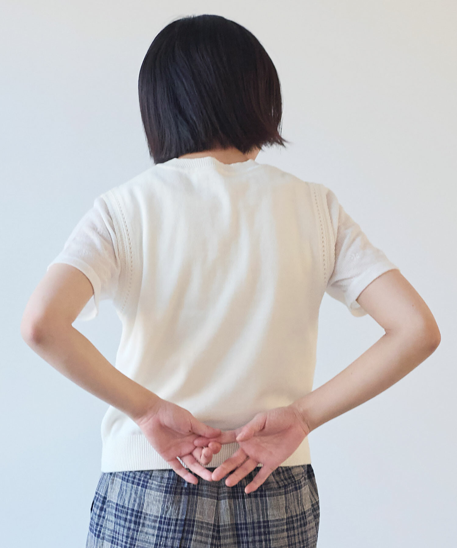 bulle de savon Lace×tulle frill ベスト　ホワイト bulle de savon（ビュルデサボン）の「Lace×tulle frill ベスト