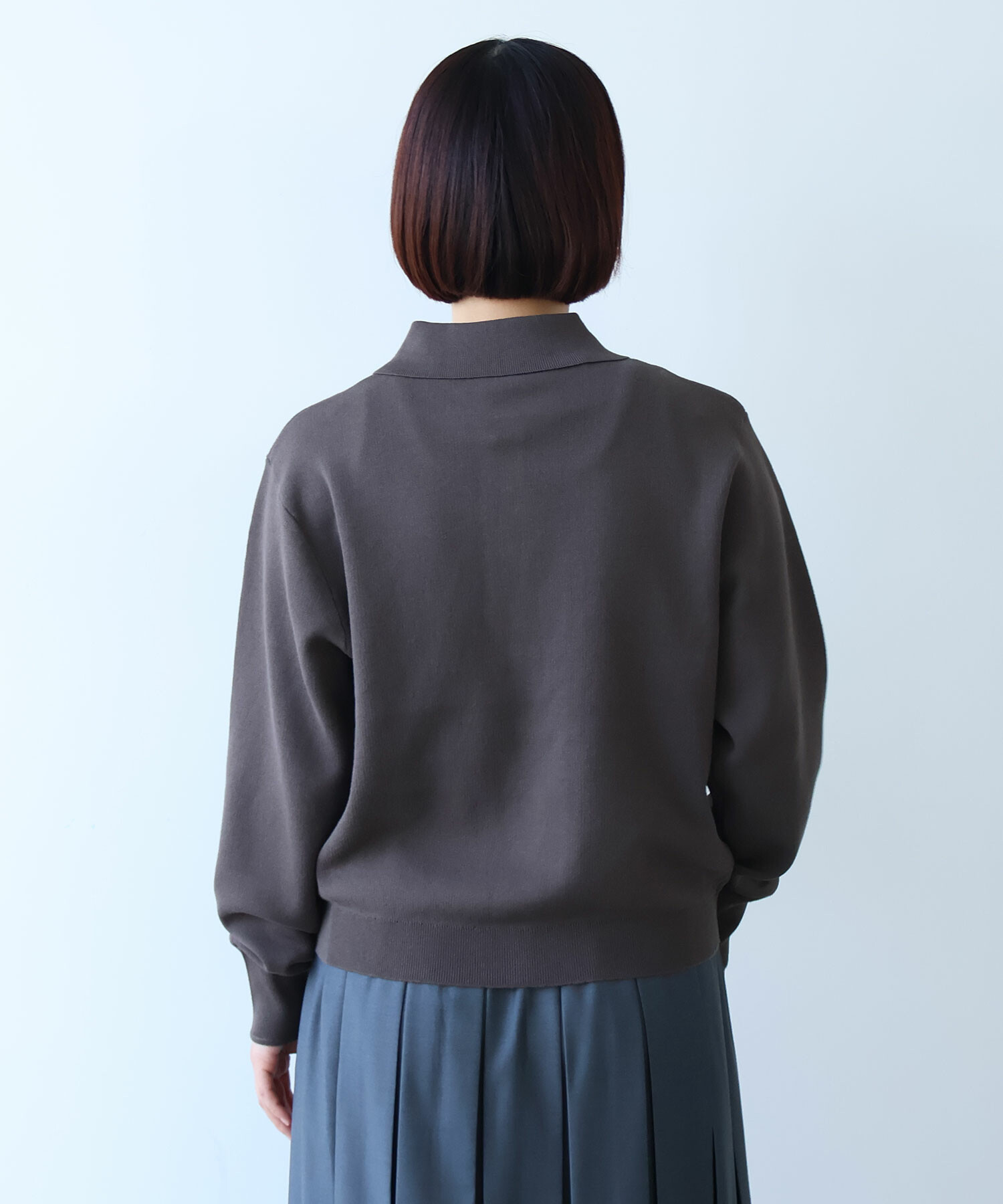 AMBIDEX Store 〇 14G mochi mochi cotton ポロカーディガン(F ブルー