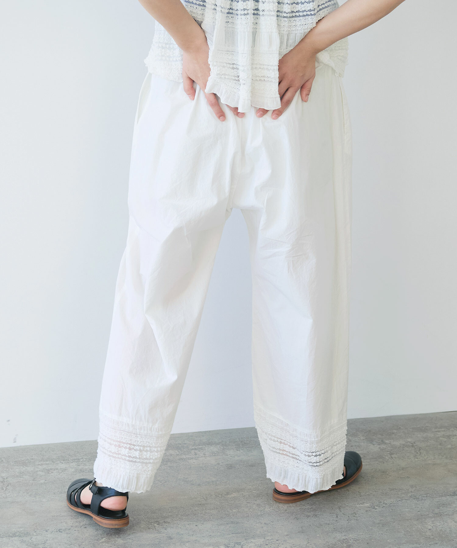 RE Crochet Tiered Pants 5 レースパンツ RE Crochet Tiered Pants 5 レースパンツ パンチングティアード