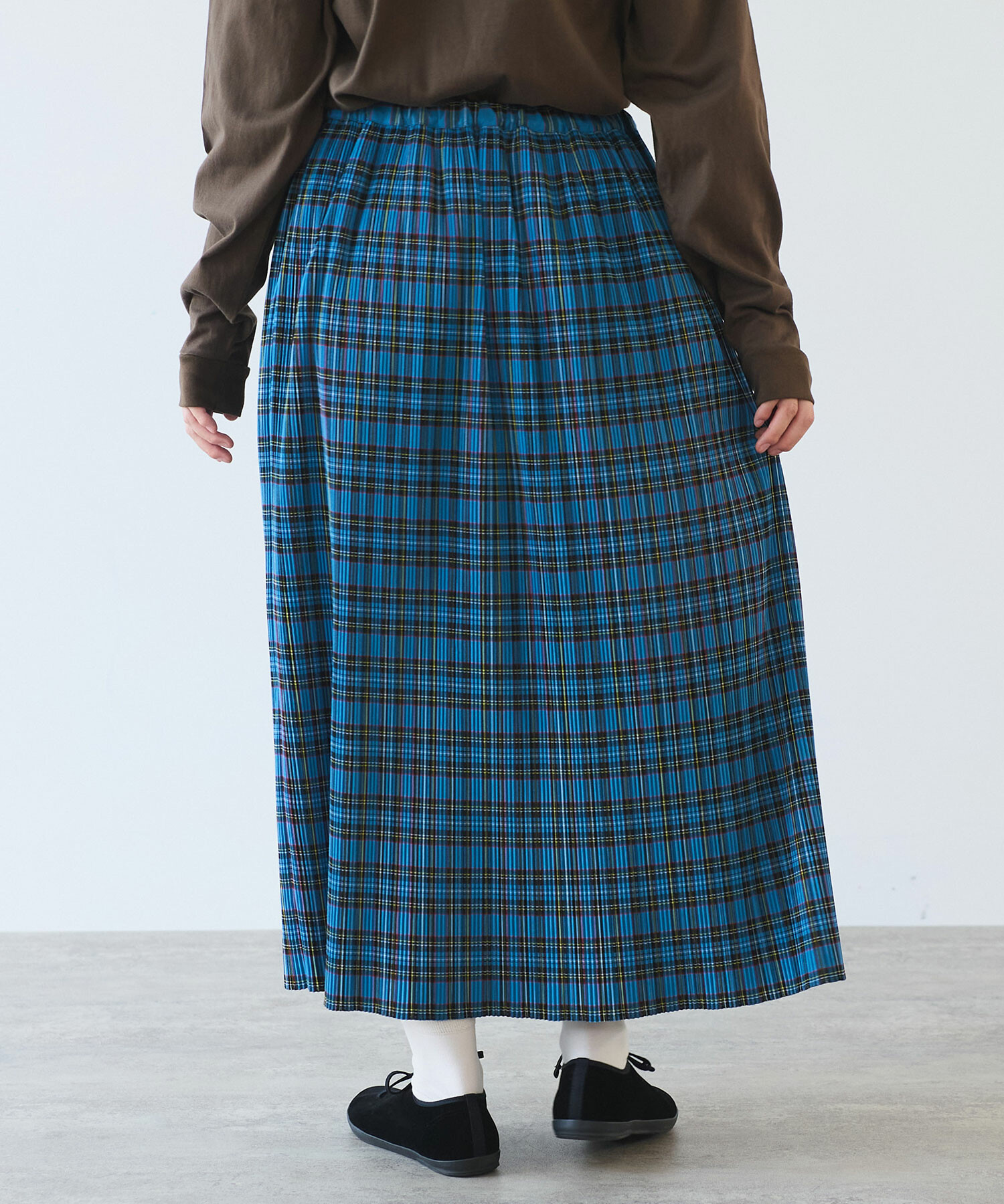 ビュルデサボン　チェック 先染めギンガム　スカート　ブラウス　セット ビュルデサボン チェック 先染めギンガム スカート ブラウス セット