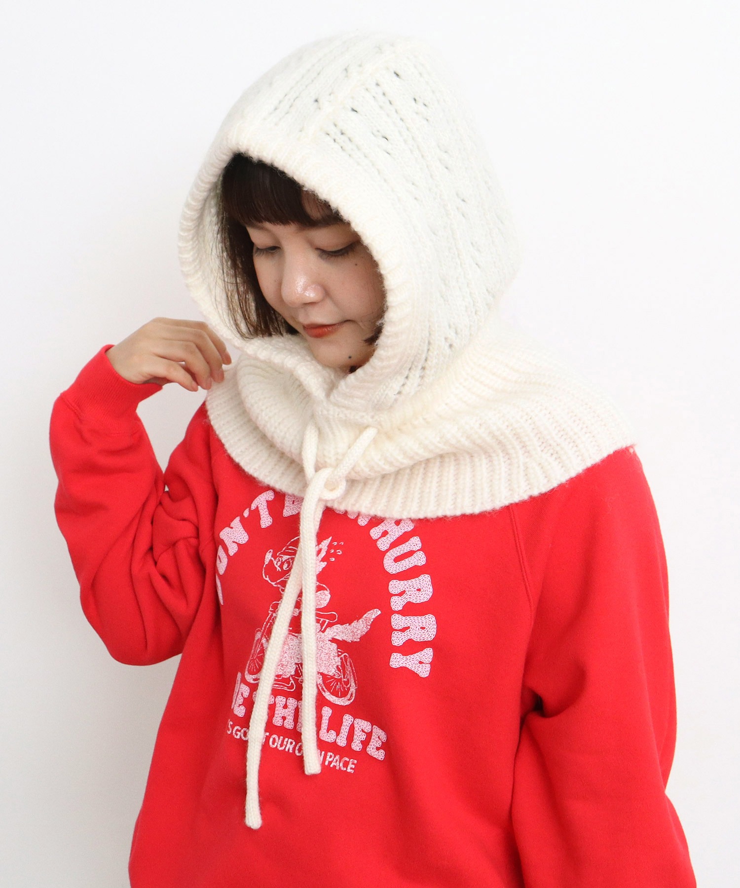 がうたんページ AMBIDEX Store 【予約販売】○1/3Wool 透かし編み フード(F