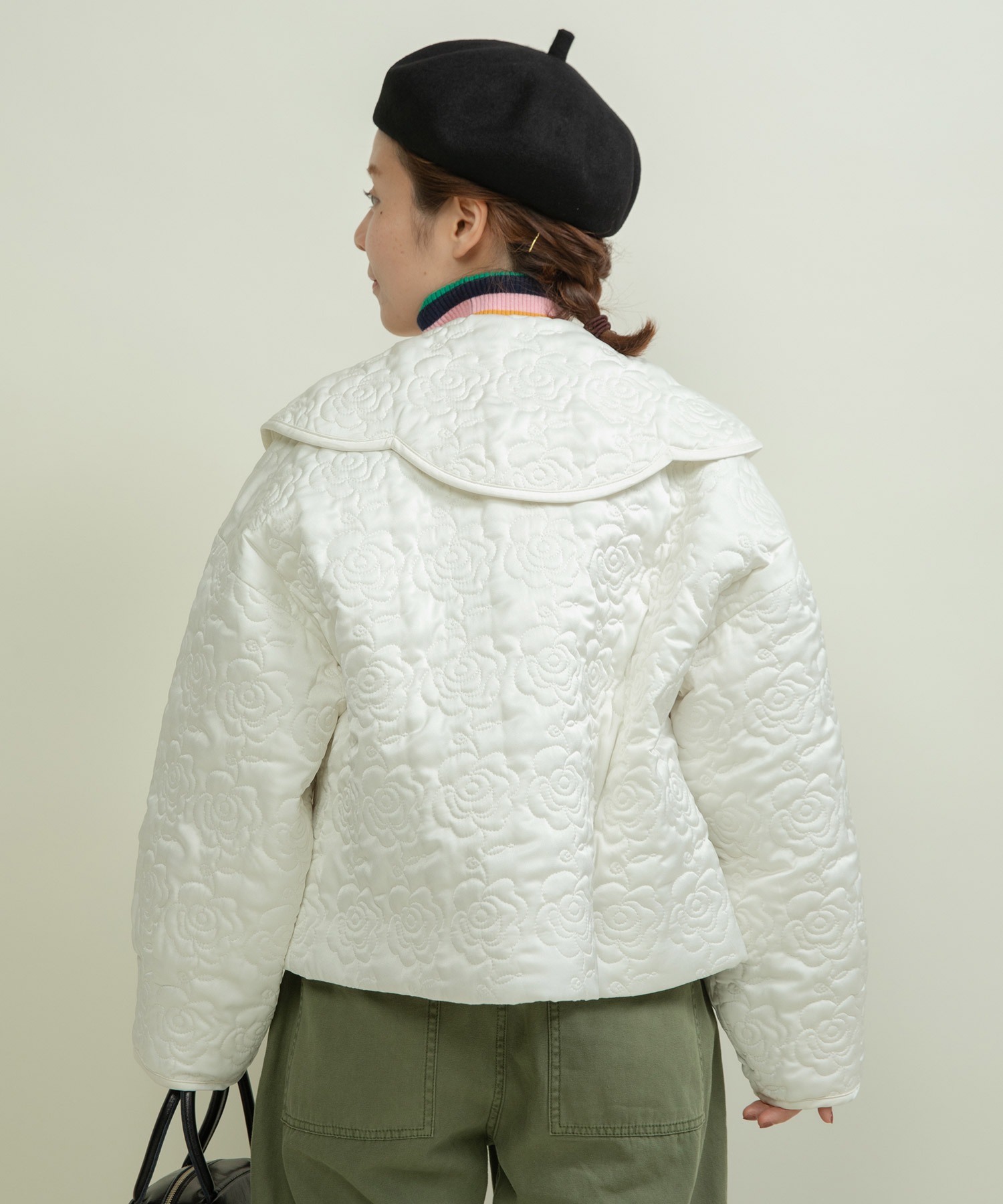 AMBIDEX Store △○サテンキルティングEVO BIG衿パフスリーブ