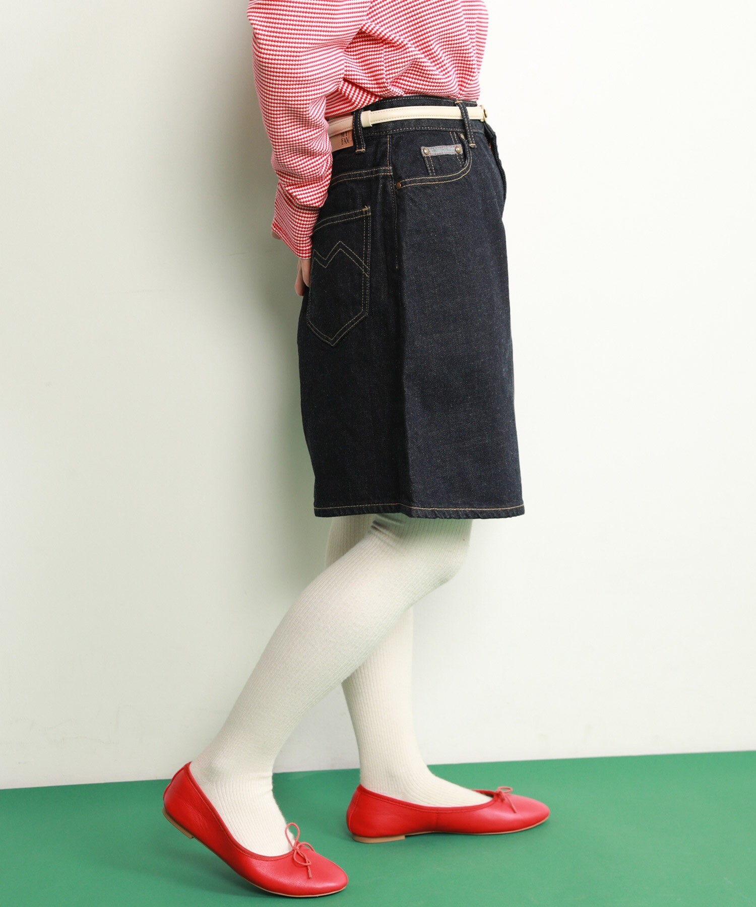 レディース20ss L'Appartement OZMA SKIRT ボルドー 36