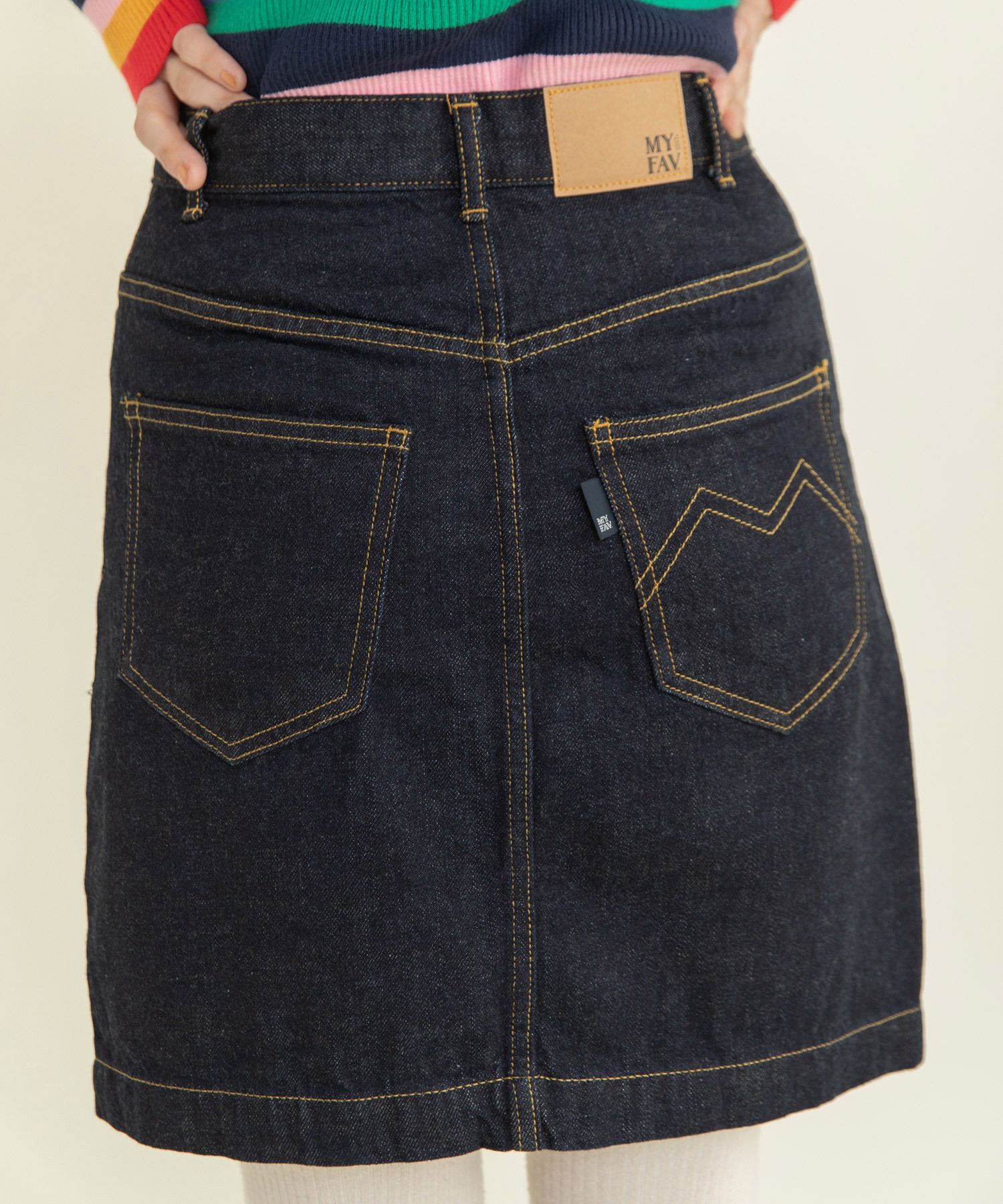 AMBIDEX Store △○11.36OZムラ糸デニム ミニスカート(36 コン