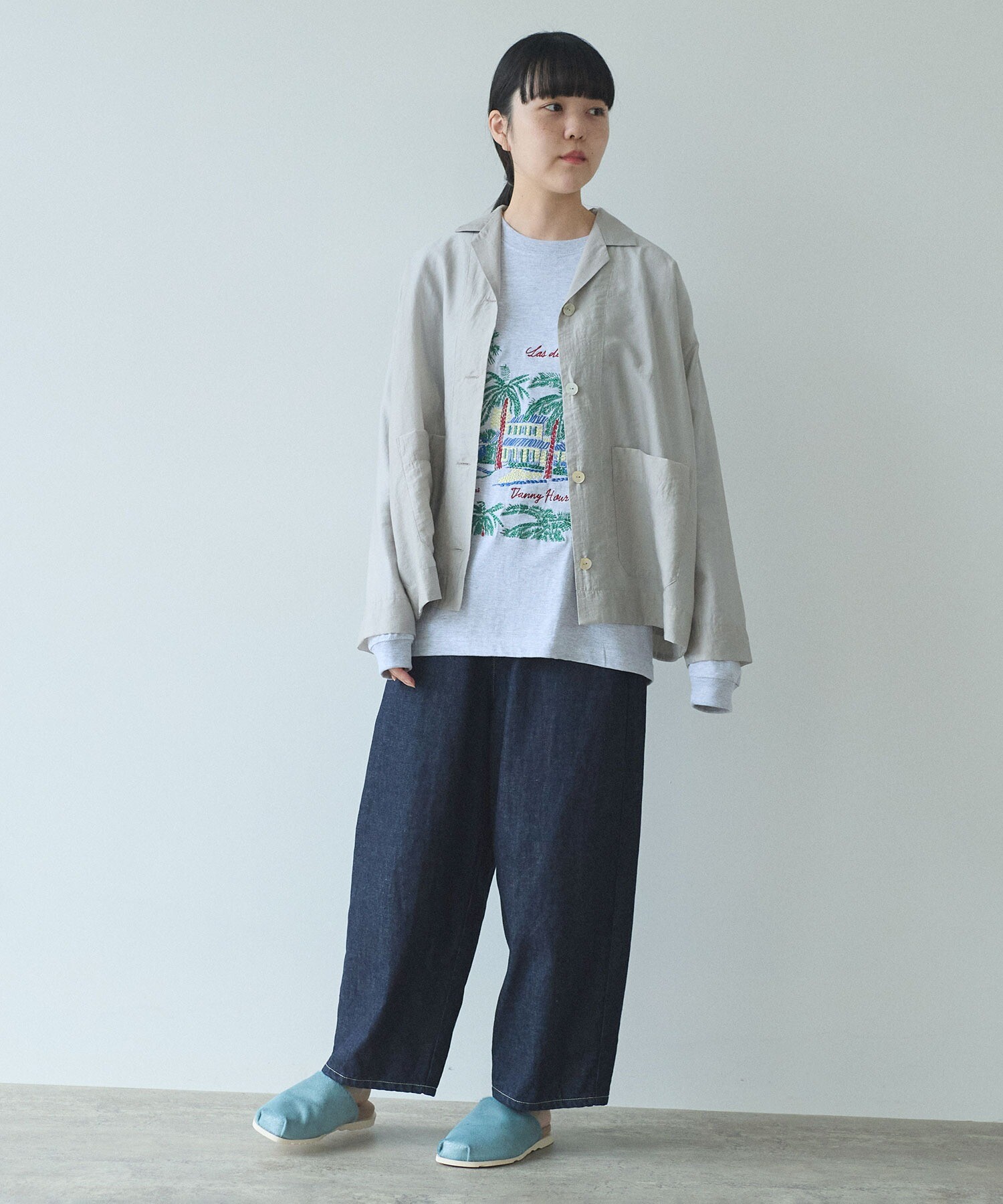 AMBIDEX Store ○sheer シャツジャケット(F グレー): yuni
