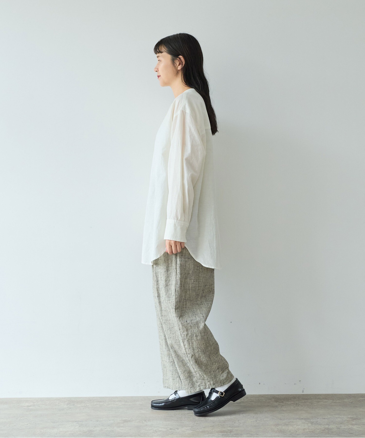 AMBIDEX Store ○コットンキュプラリネンチュニックシャツ(F キナリ): yuni