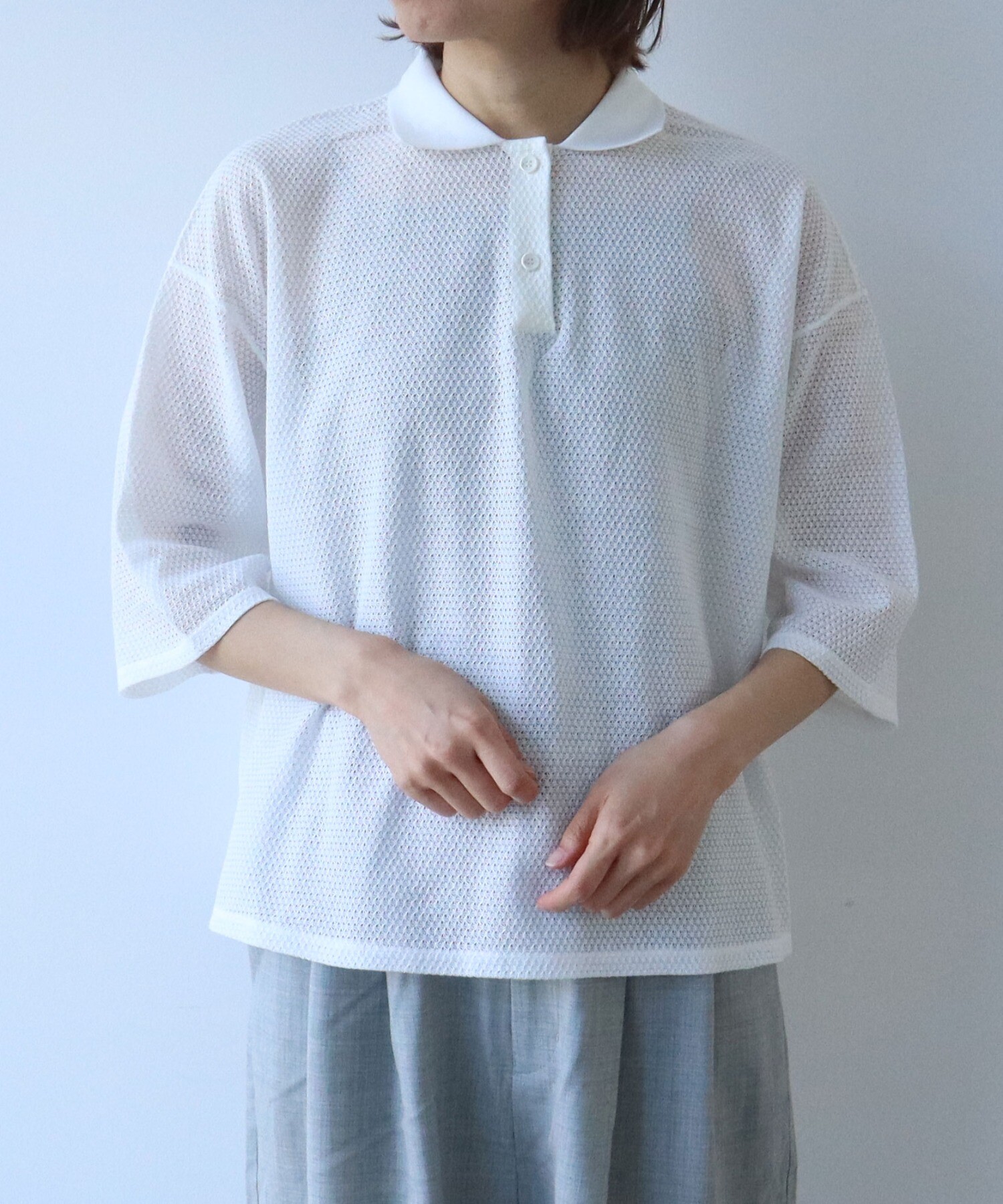 (ブルーク・タバナー) Brook Taverner レディース Anna ポロシャツ 長袖 トップス PC5849 (ホワイト) Anna Premium Cotton Polo