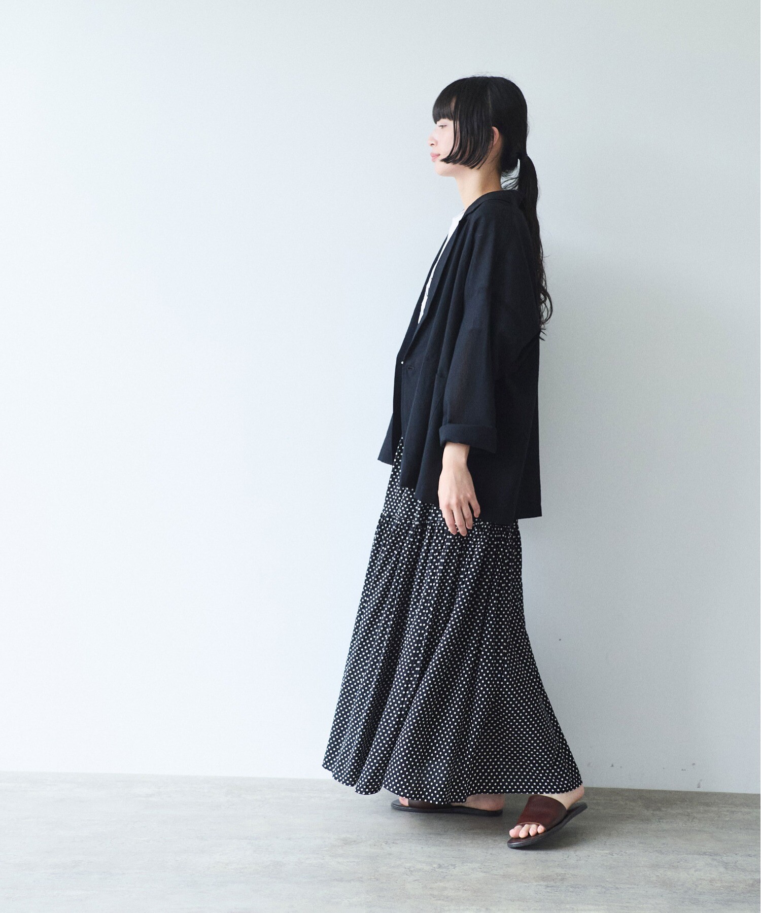 AMBIDEX Store sheer summer Wool-Polyester Voil tailored ジャケット